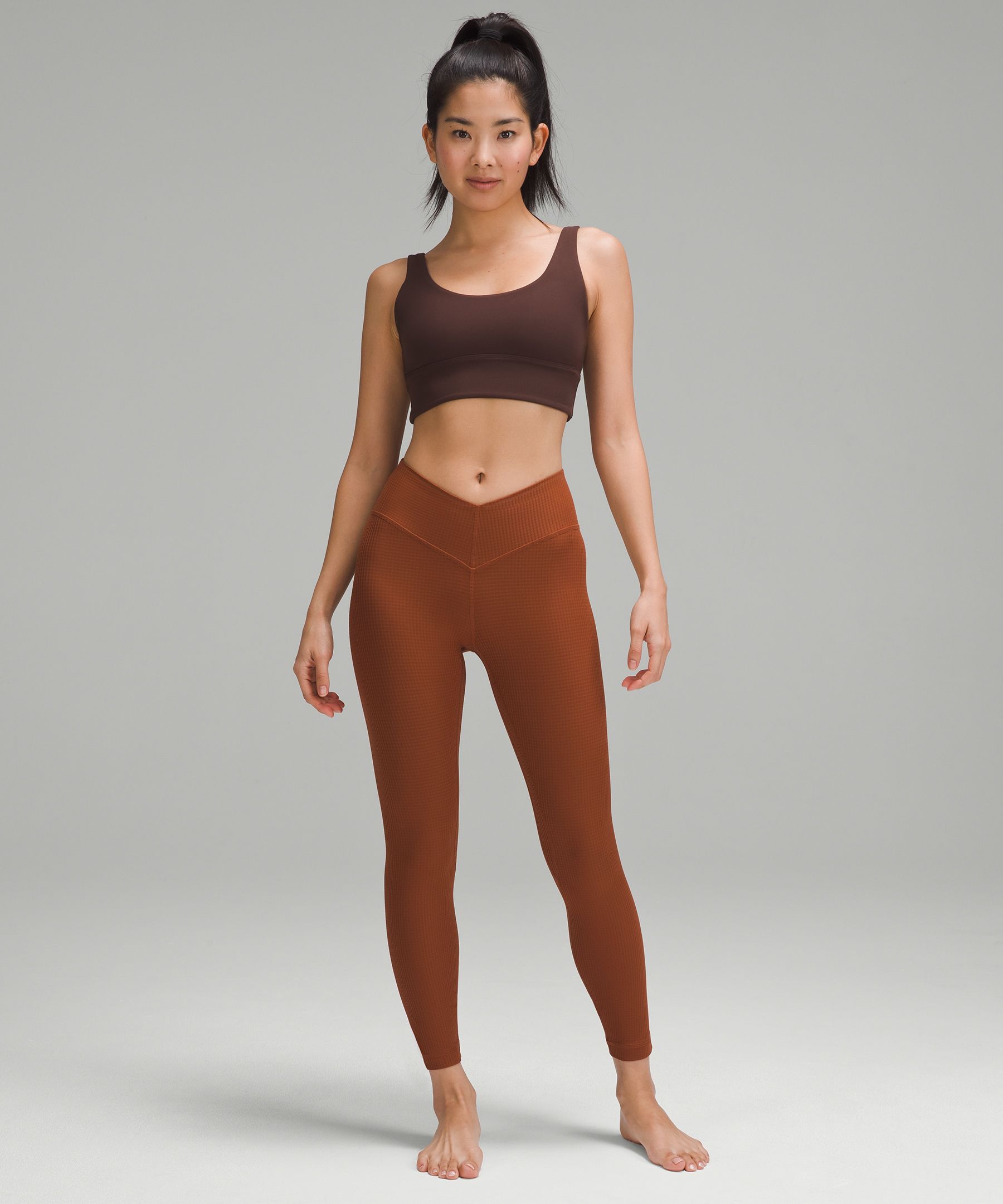 V-Waist Yoga Tight 24 *Grid Texture *Asia Fit