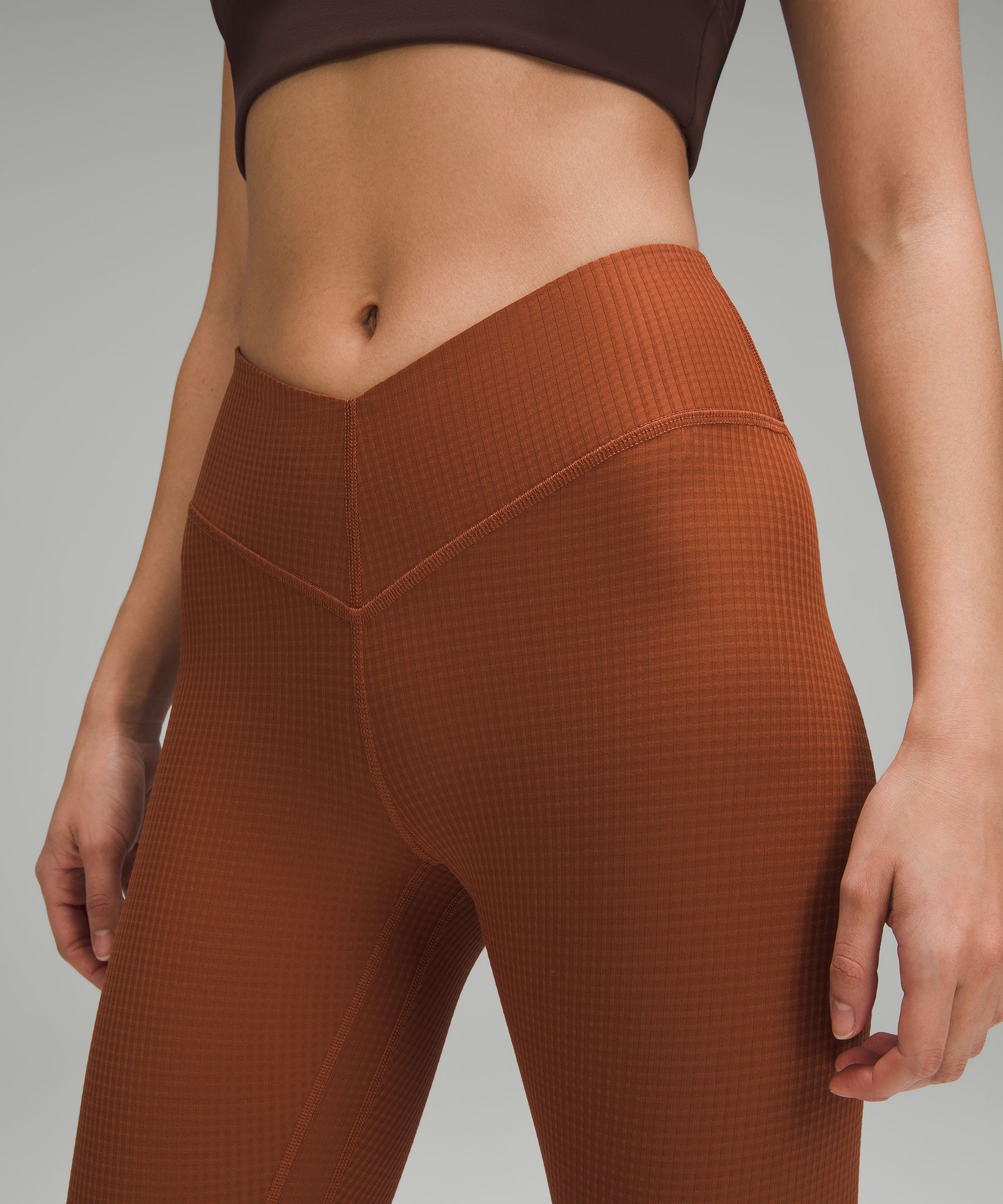 V-Waist Yoga Tight 24 *Grid Texture *Asia Fit