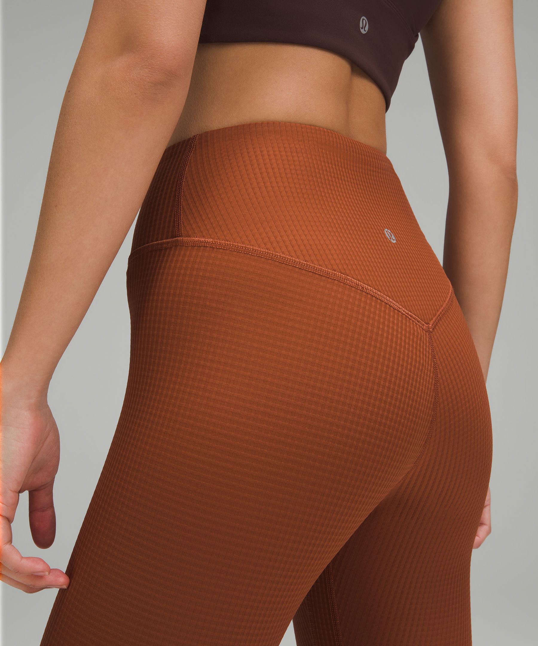 V-Waist Yoga Tight 24 *Grid Texture *Asia Fit