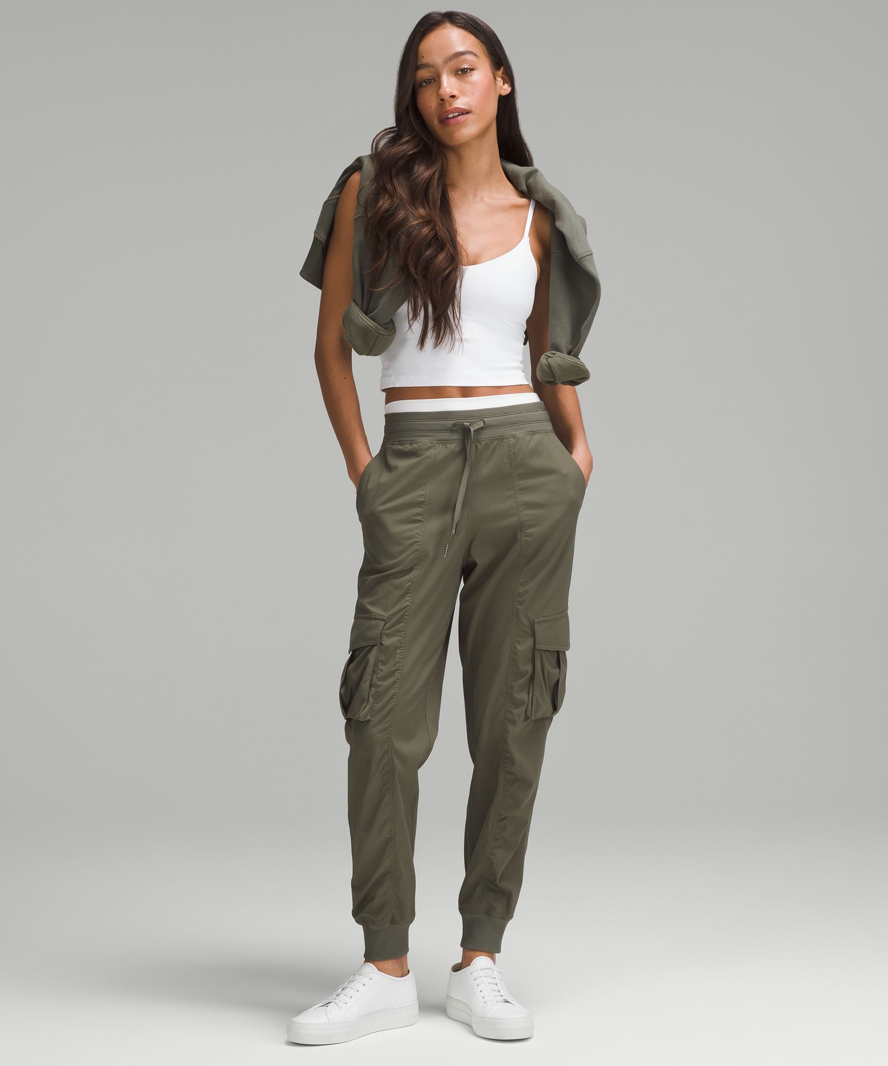 Dance Studio Relaxed-Fit Mid-Rise Cargo Jogger, Women's Pants