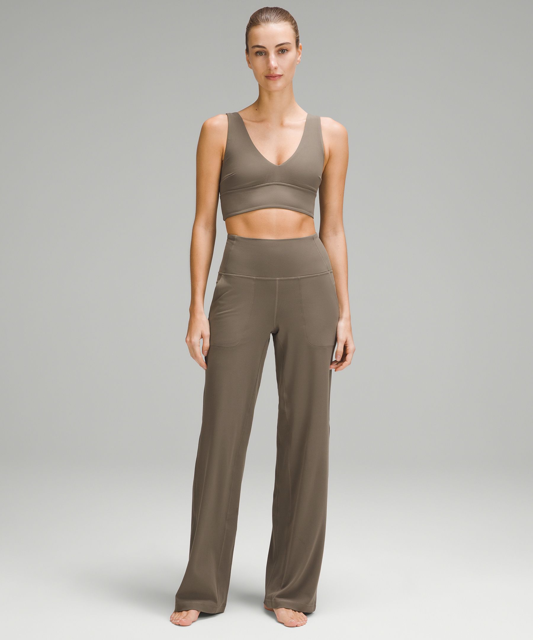 lululemon athletica, Pants & Jumpsuits, Lululemon Align Highrise Wide Leg  Pant 3 Roasted Brown Size 2