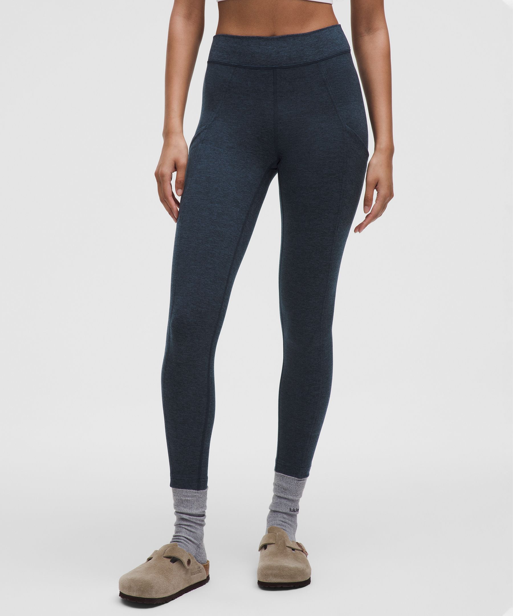 Soft Sueded High-Rise Tight 25" - Navy