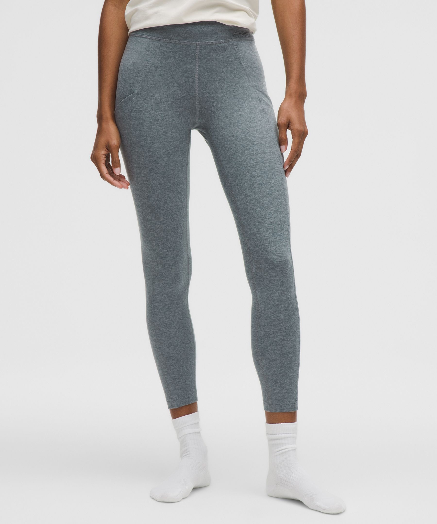 Soft Sueded High-Rise Tight 25" - Grey