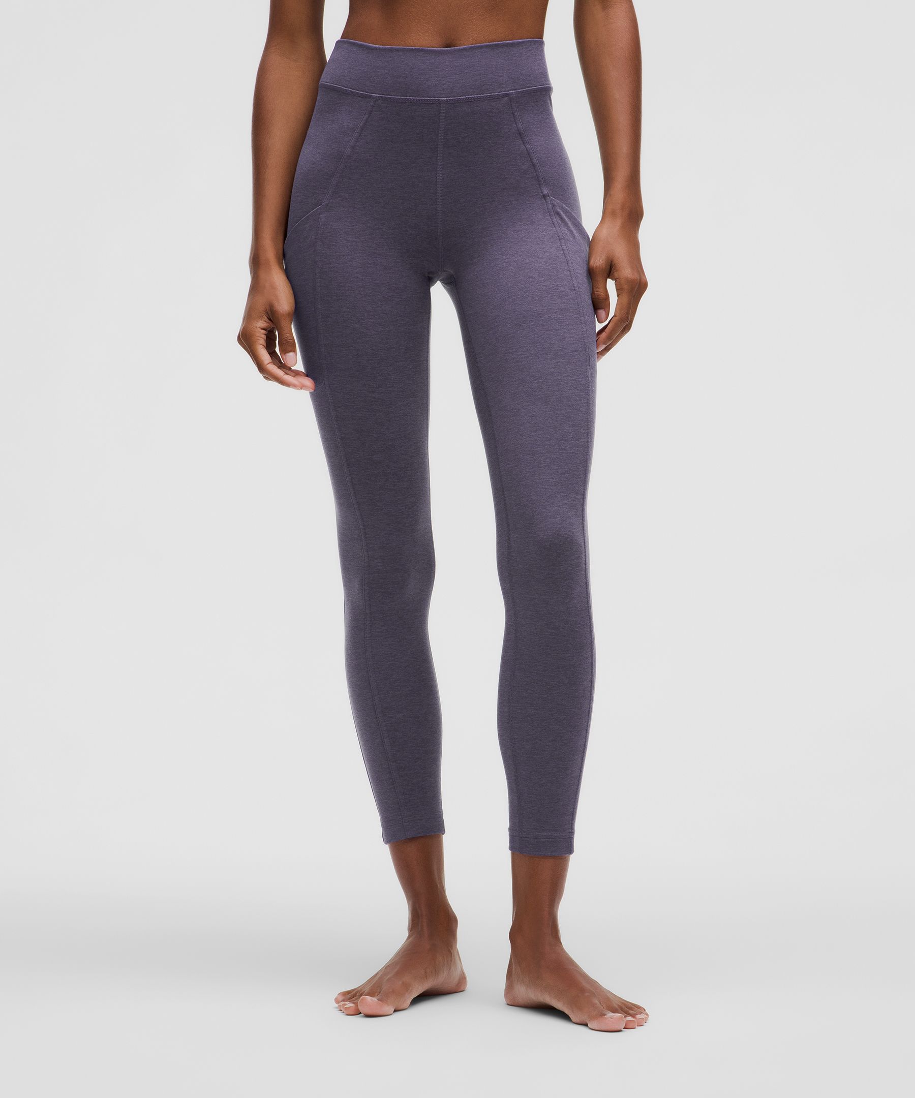 Soft Sueded High-Rise Tight 25" - Purple