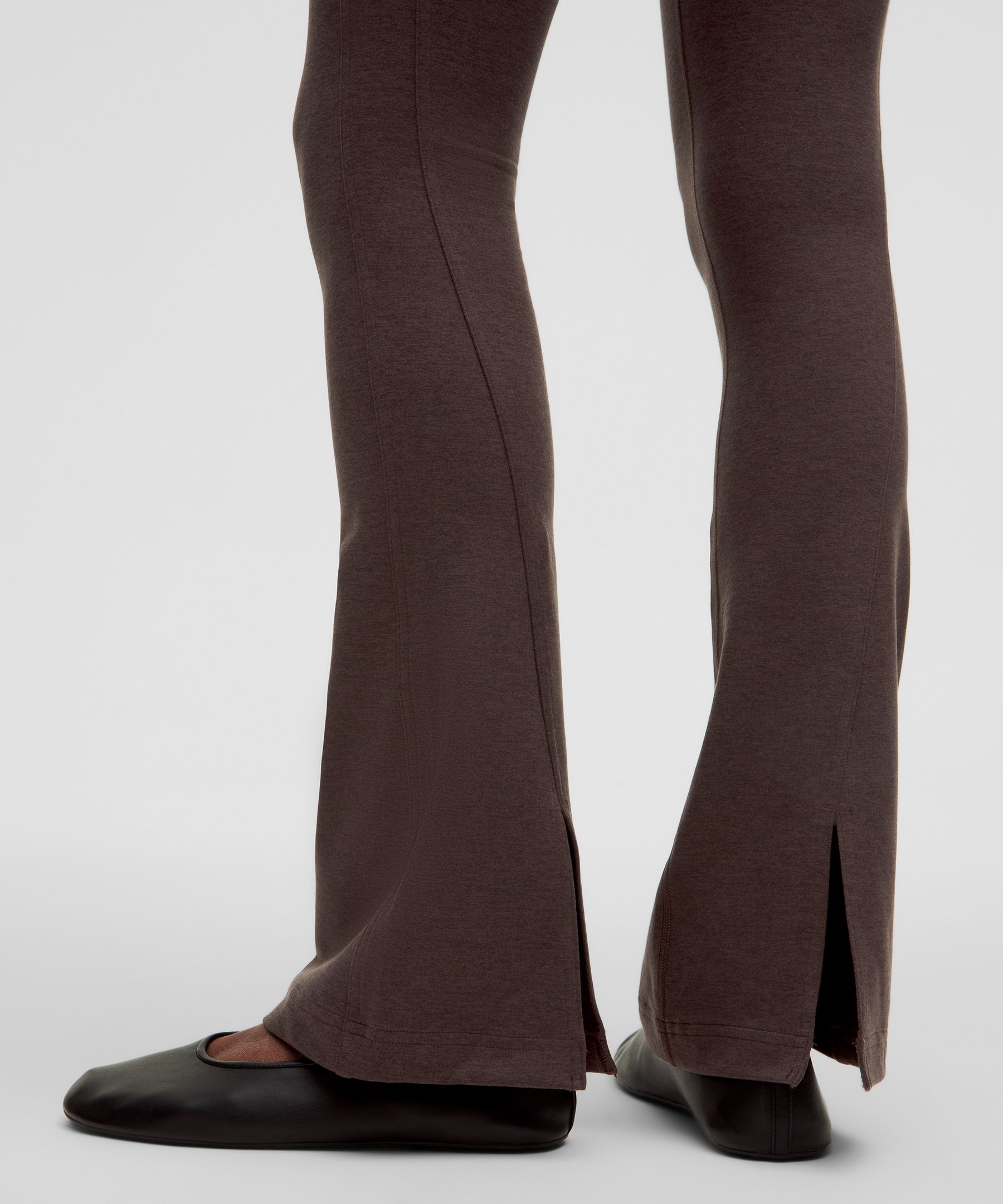 Shop Lululemon Softy Suedey Split-hem High-rise Mini-flare Pant Regular