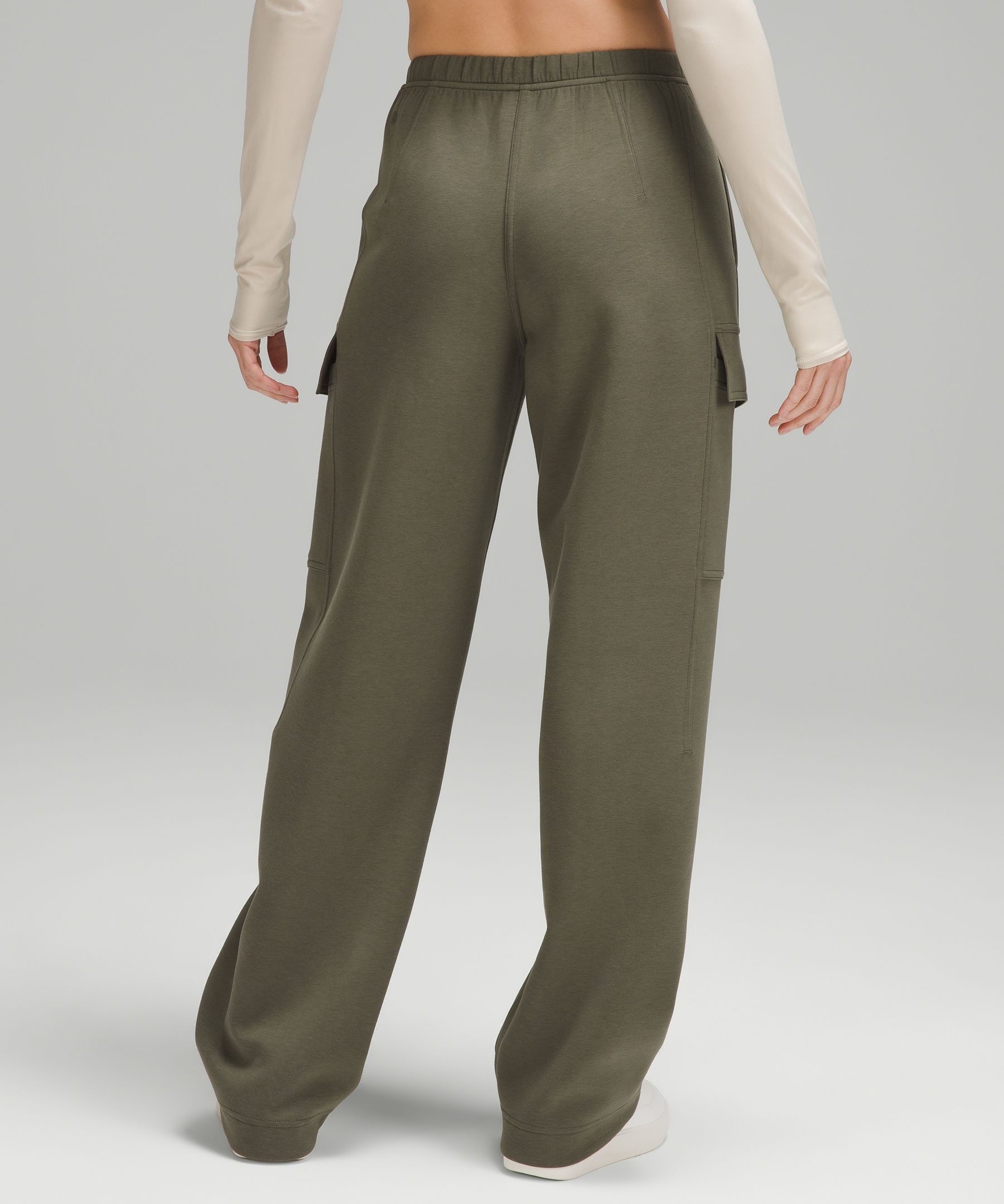 COTTON AND LYOCELL BLEND CARGO PANTS - Brown / Green