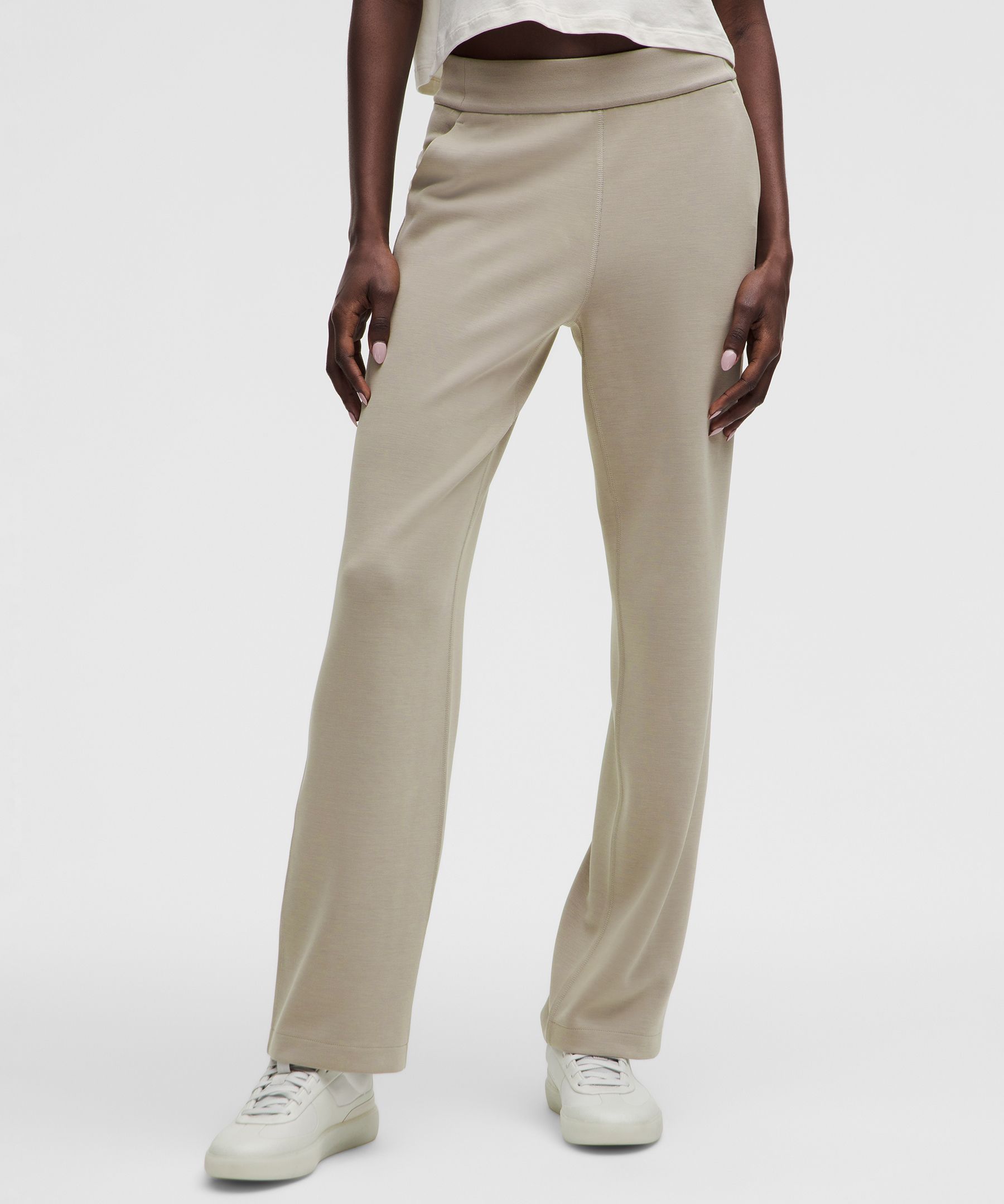 Lululemon Softstreme High-rise Straight-leg Pant In Neutral