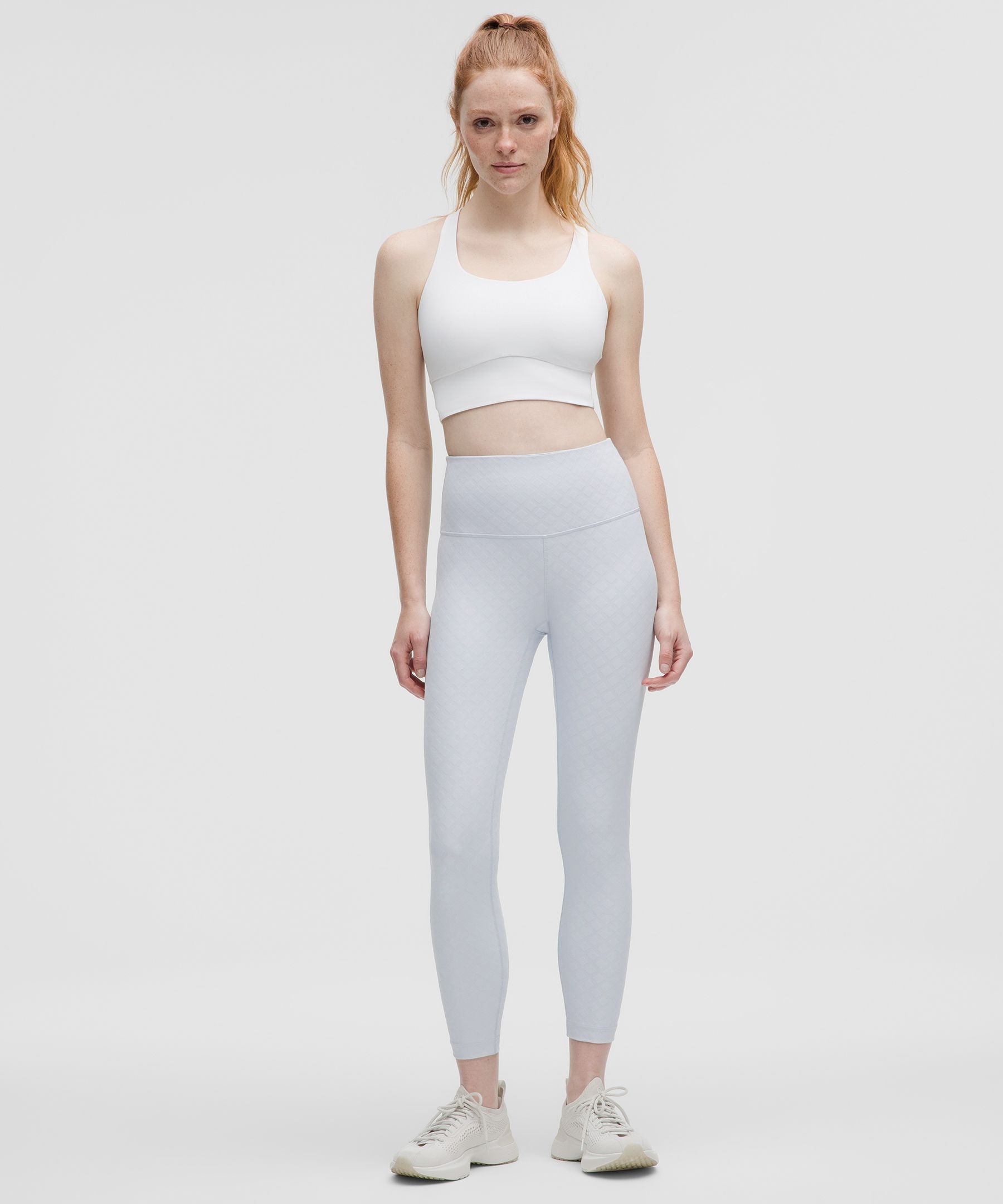 3D Jacquard Diamond Train High-Rise Tight 25"