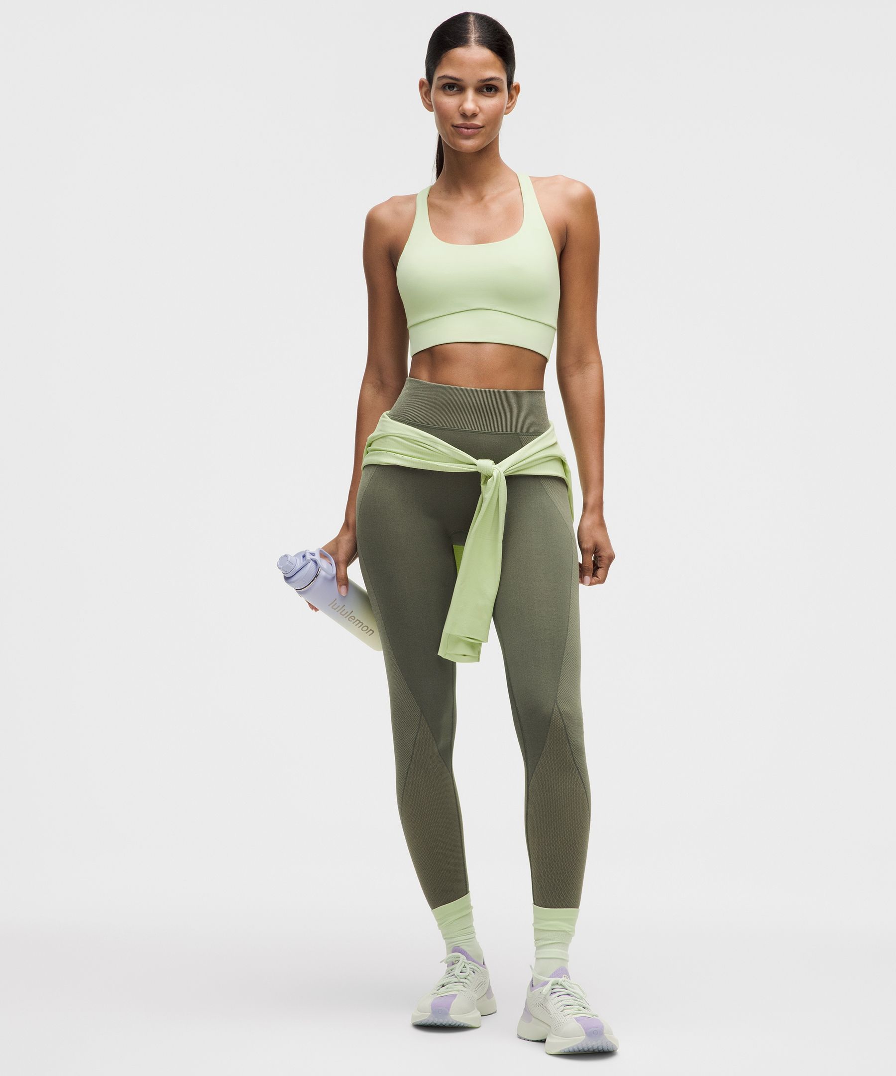lululemon – Women’s Get Low High-Rise Training Tight Leggings – 25″ – Color Green – Size 10