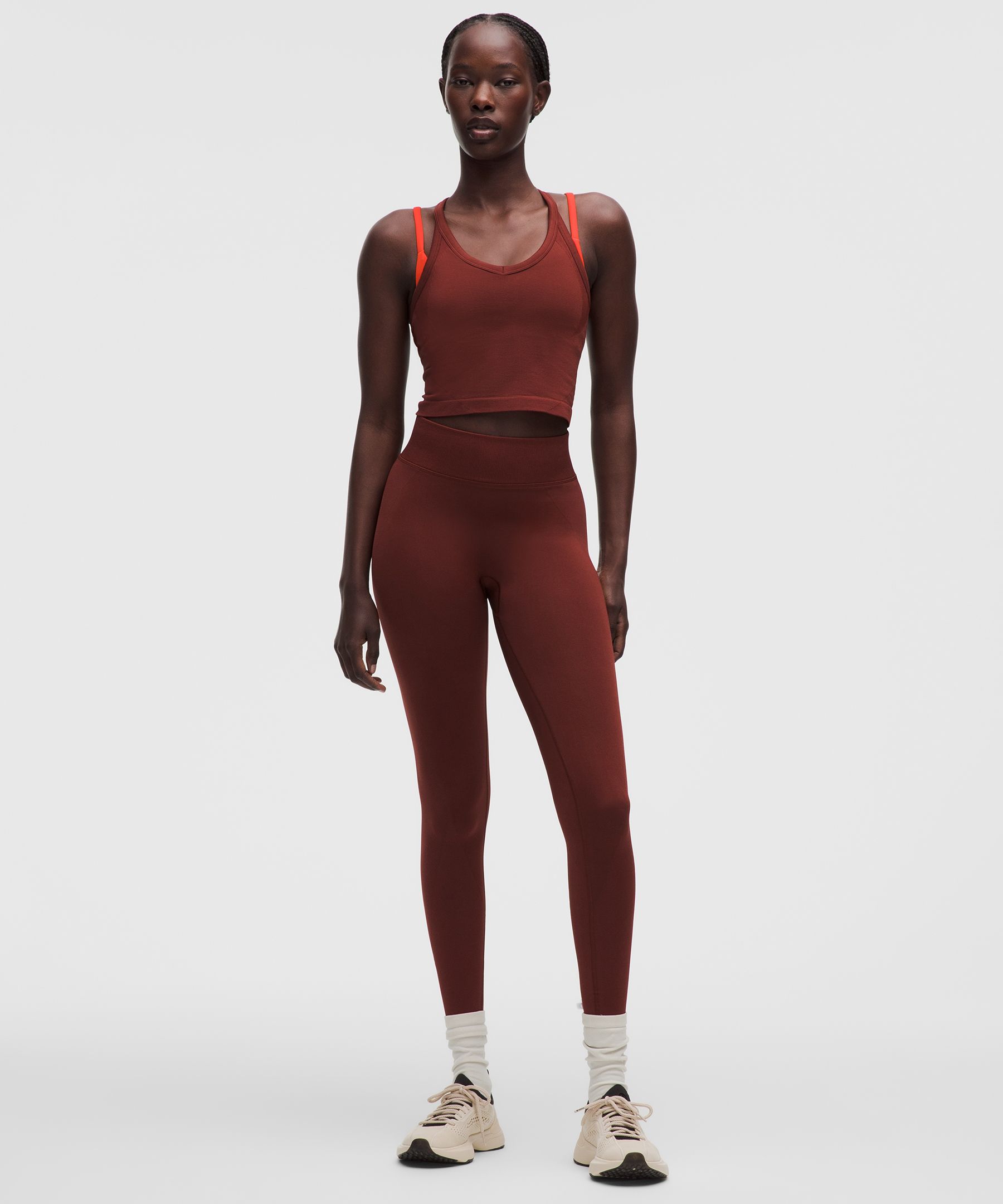 lululemon – Women’s Get Low High-Rise Training Tight Leggings – 25″ – Color Red/Burgundy – Size 4