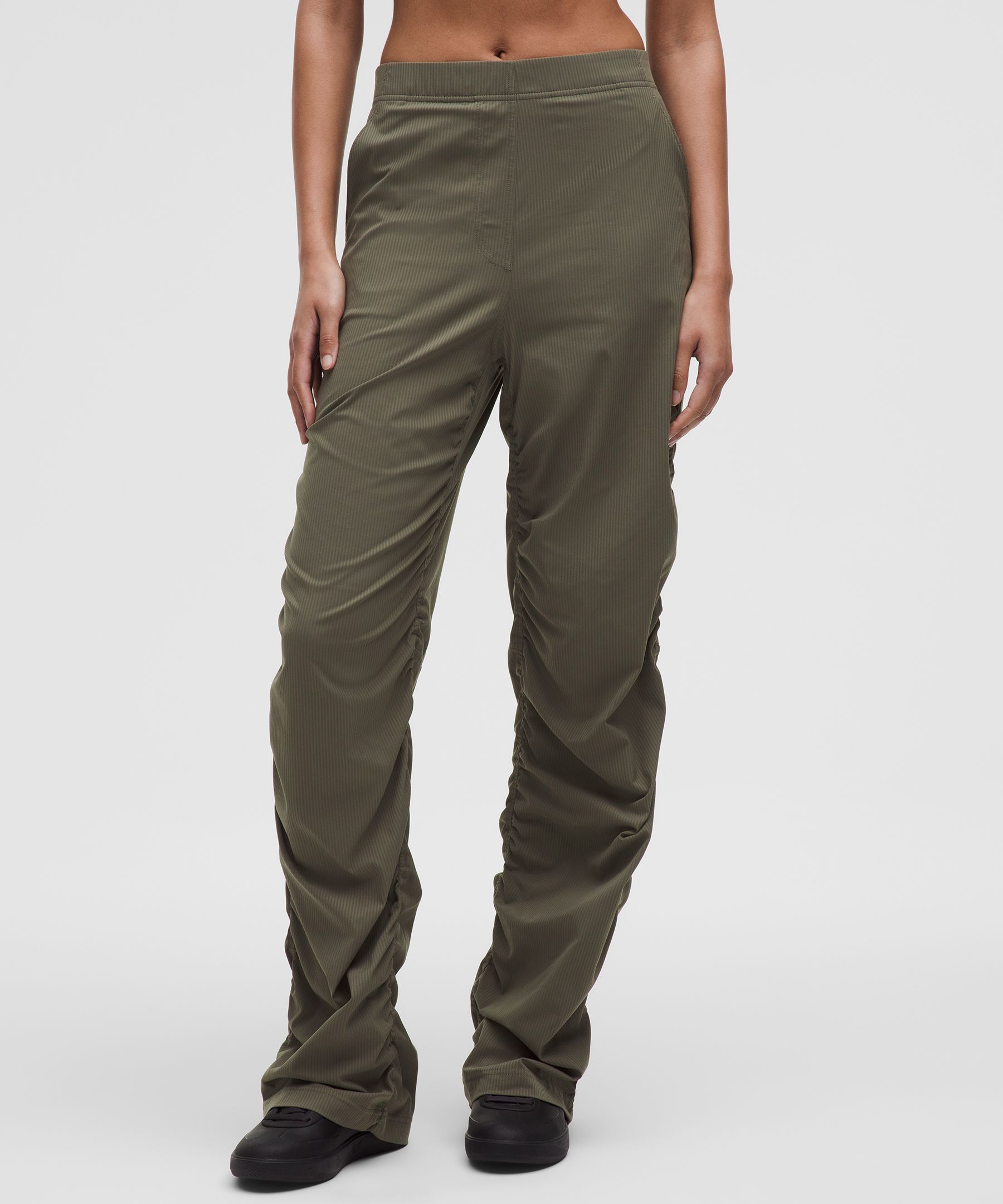 Dance Studio Slim-Fit High-Rise Flared Pant - Olive