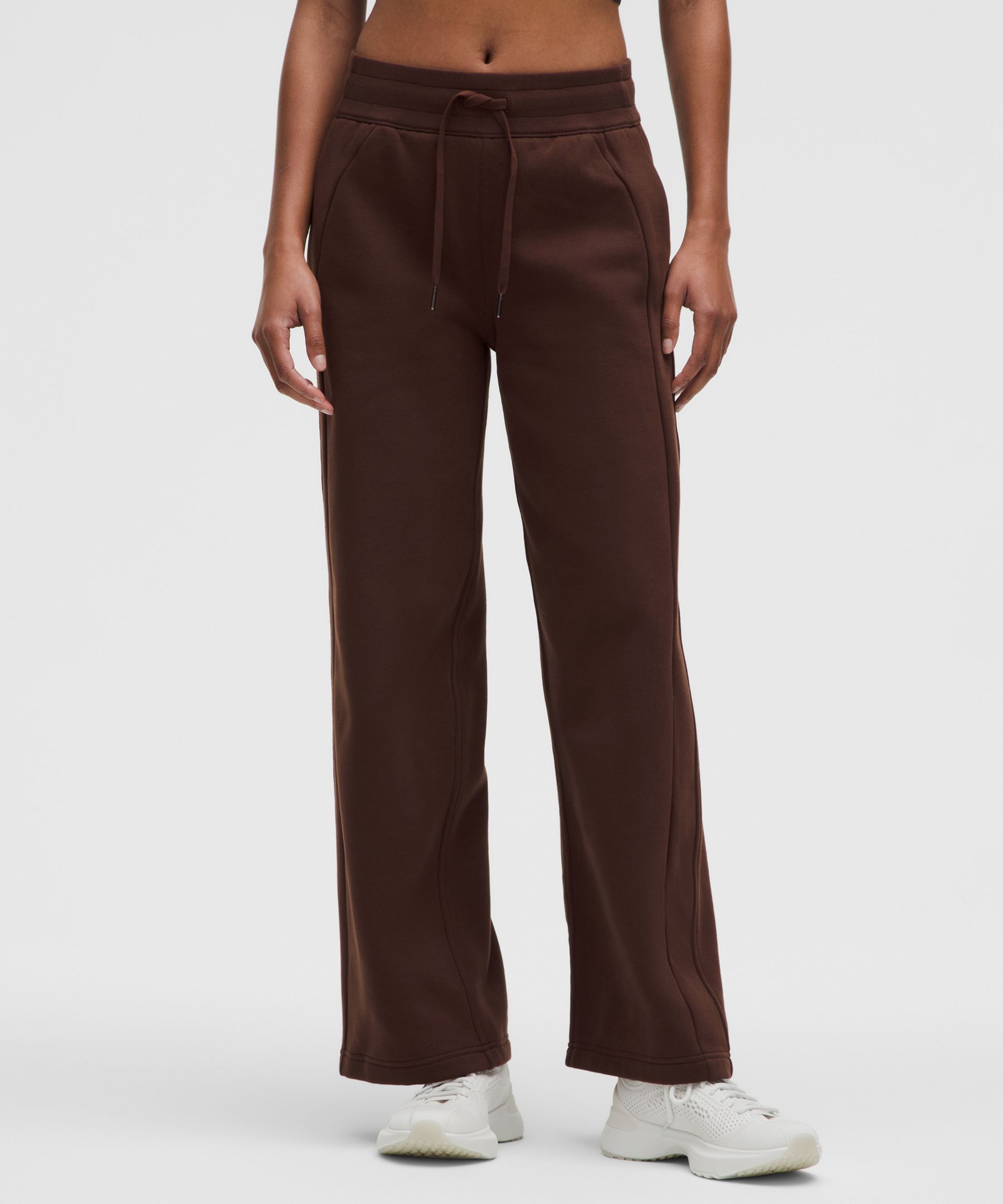 Scuba Mid-Rise Wide-Leg Pant Regular - Brown