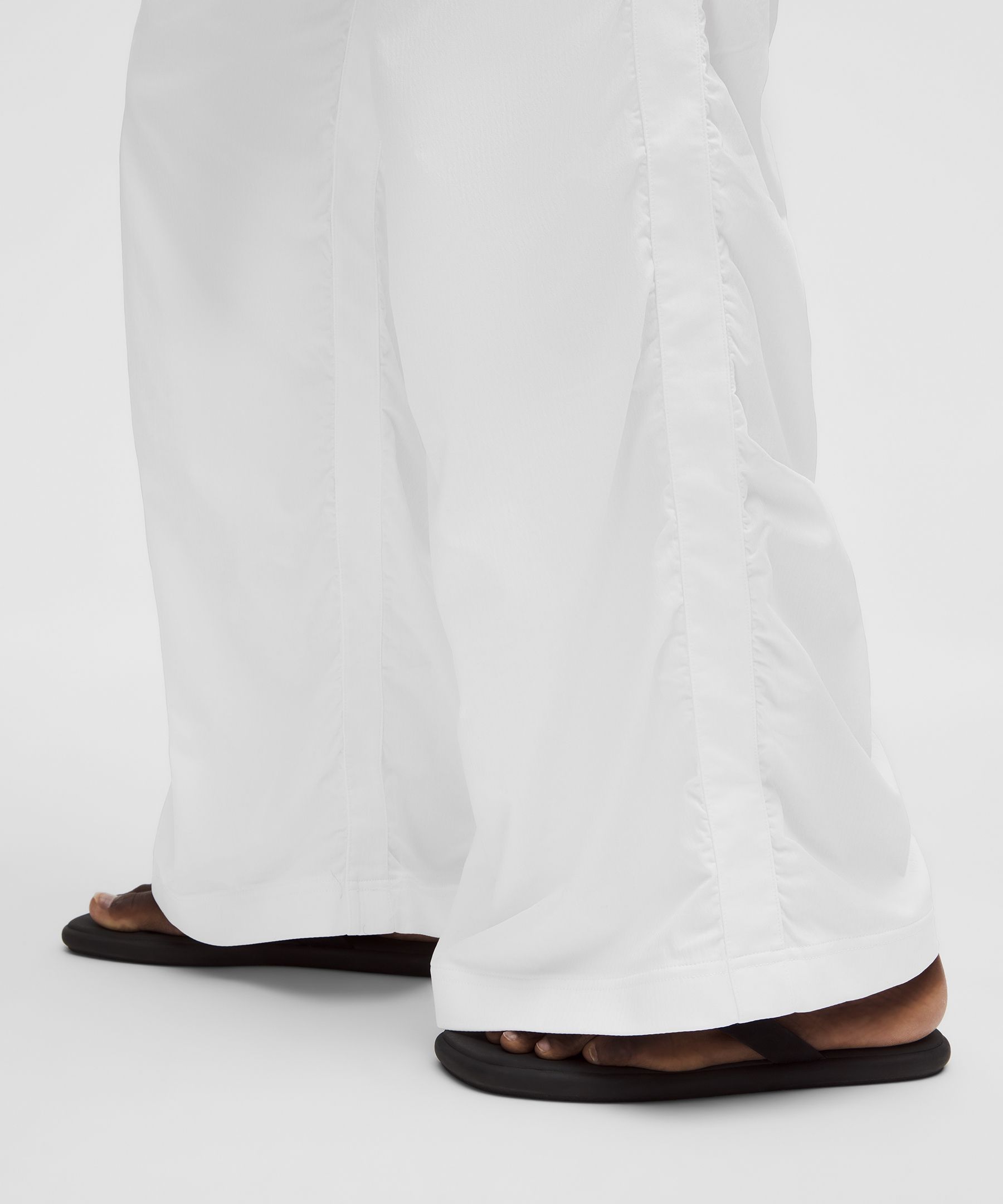 Shop Lululemon Ruched High-rise Wide-leg Pant