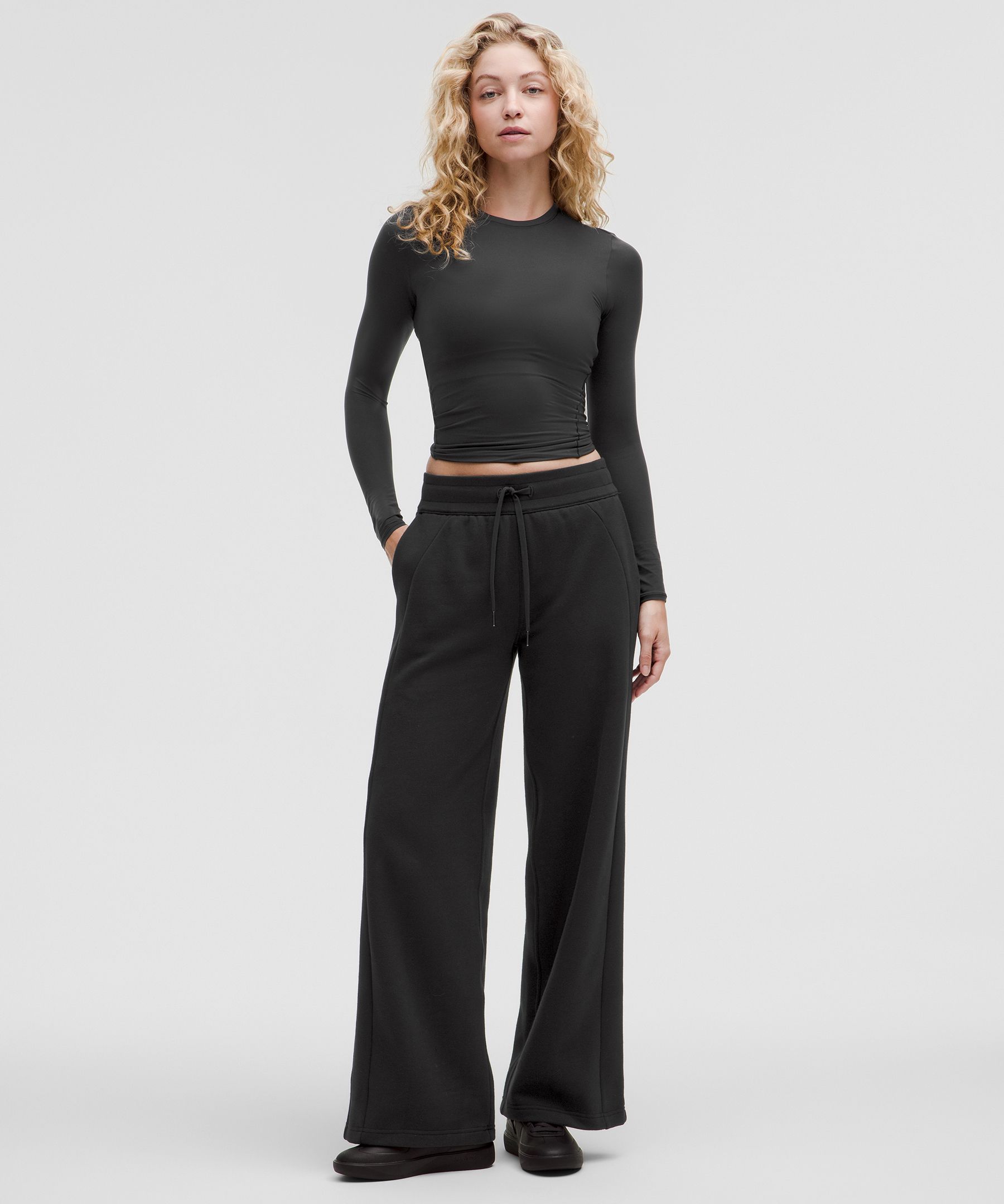 Shop Lululemon Scuba Mid-rise Wide-leg Pant Tall