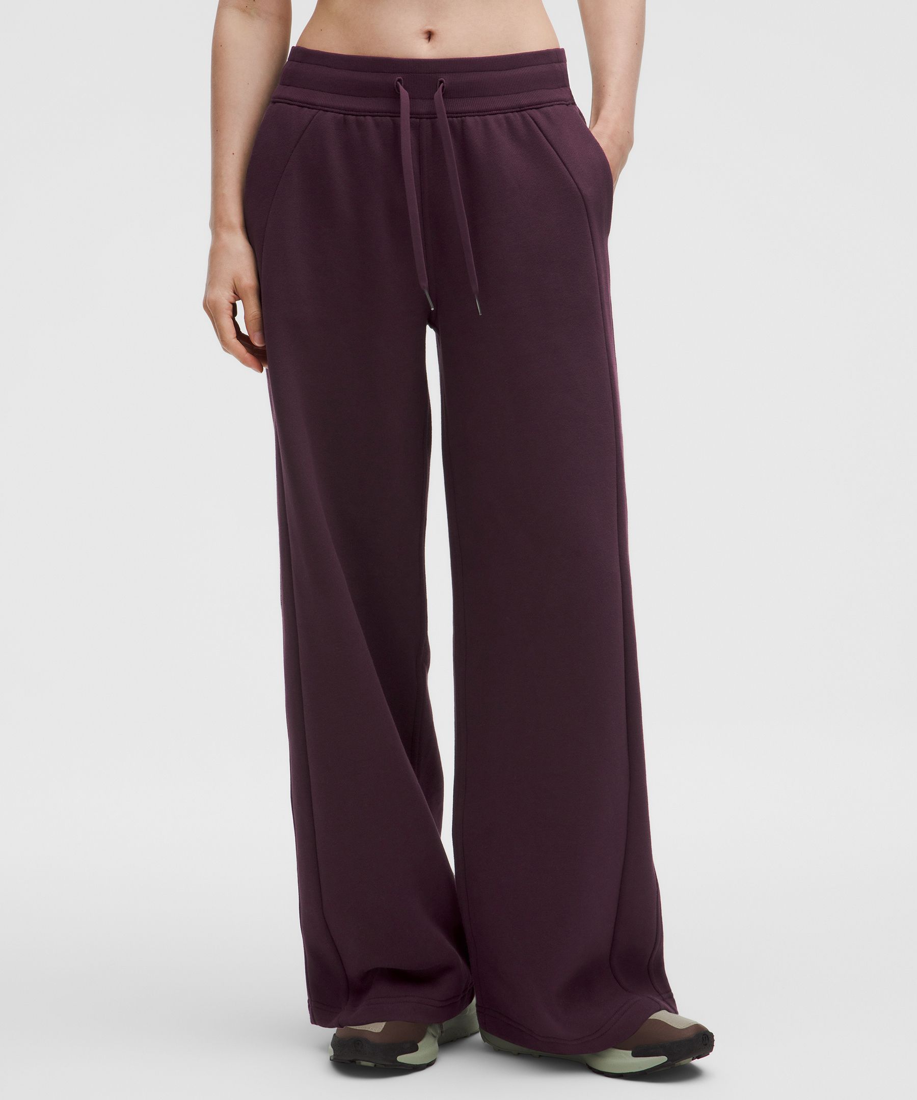 Lululemon Scuba Mid-rise Wide-leg Pant In Purple