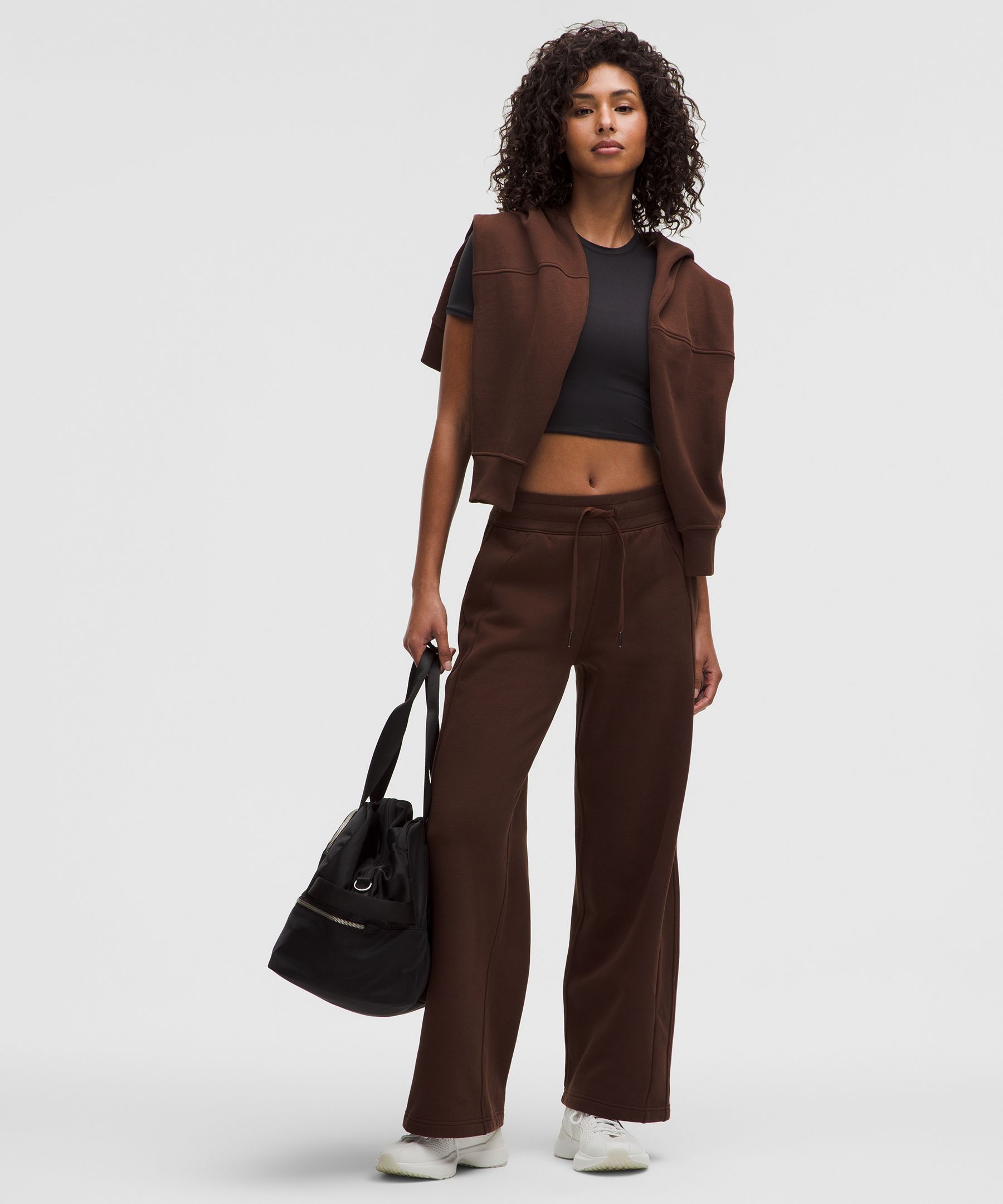 Shop Lululemon Scuba Mid-rise Wide-leg Pant Short