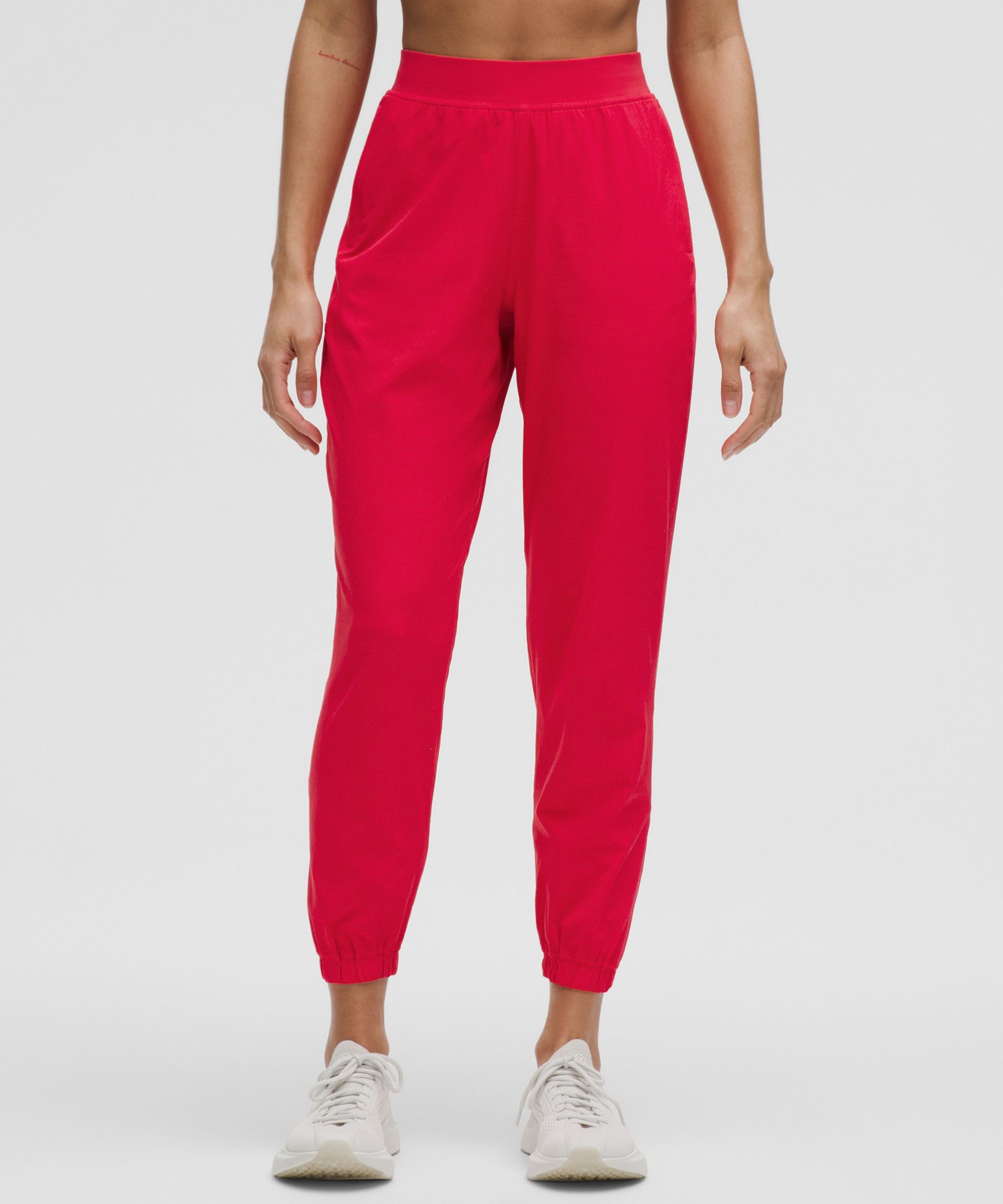 Adapted State Perforated High-Rise Jogger - Red