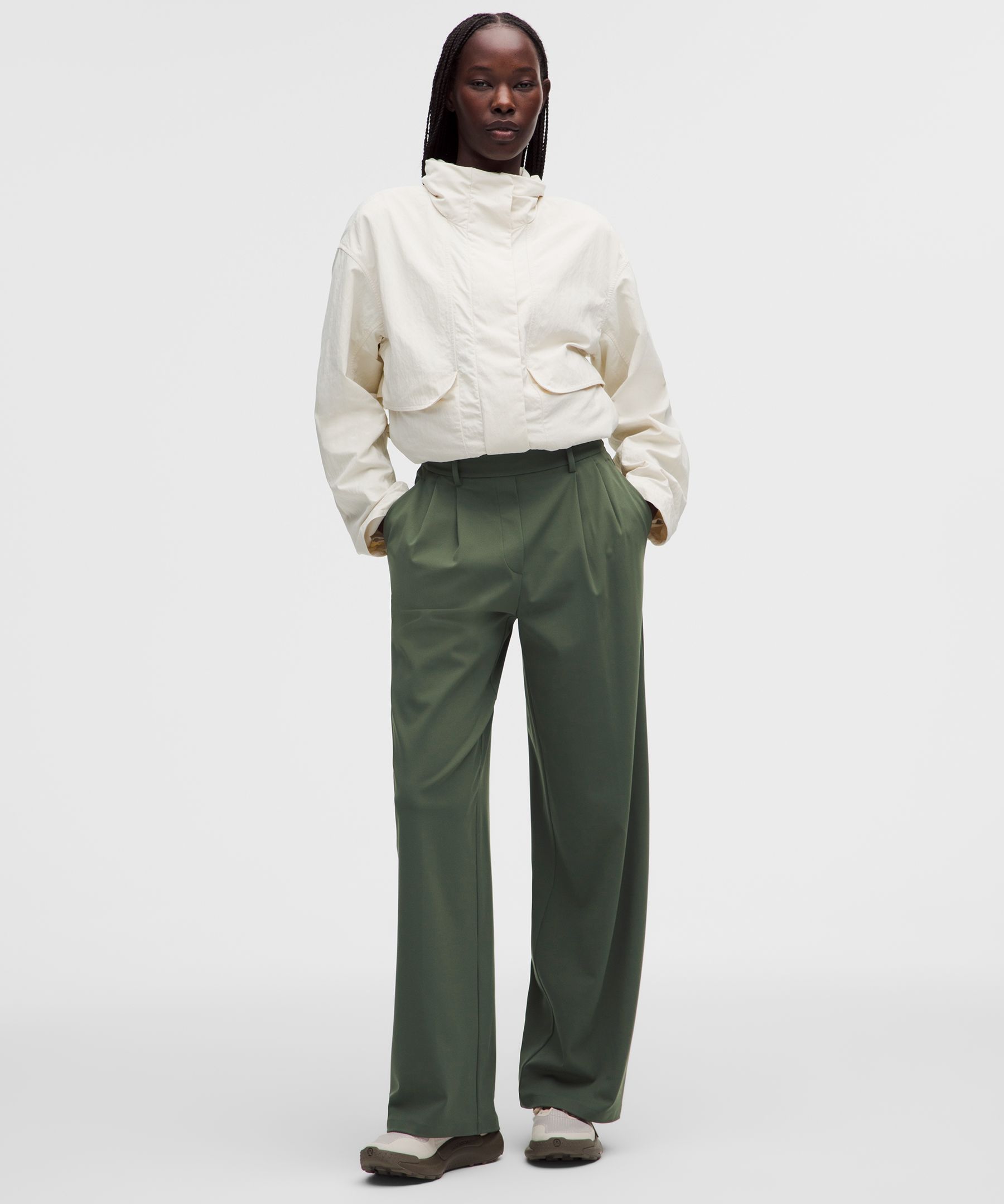 Pantalon habillé jambe large taille haute en Daydrift