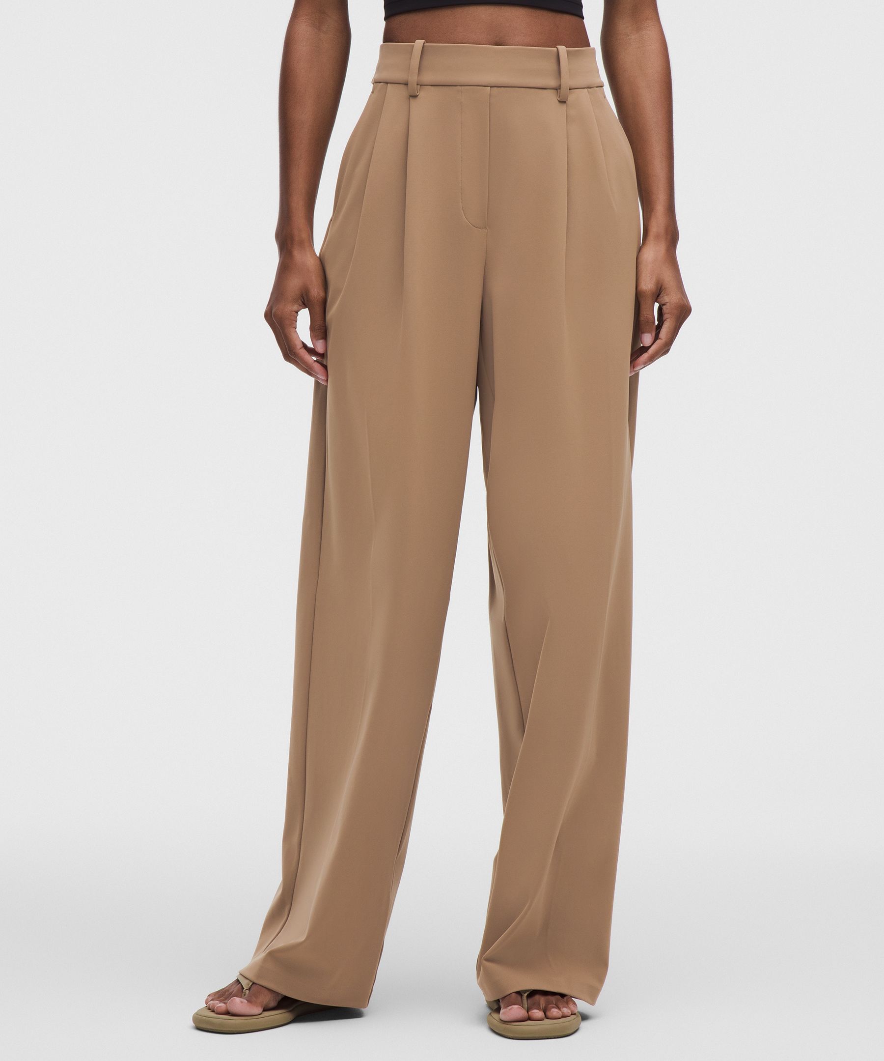 Pantalon habillé jambe large taille haute en Daydrift