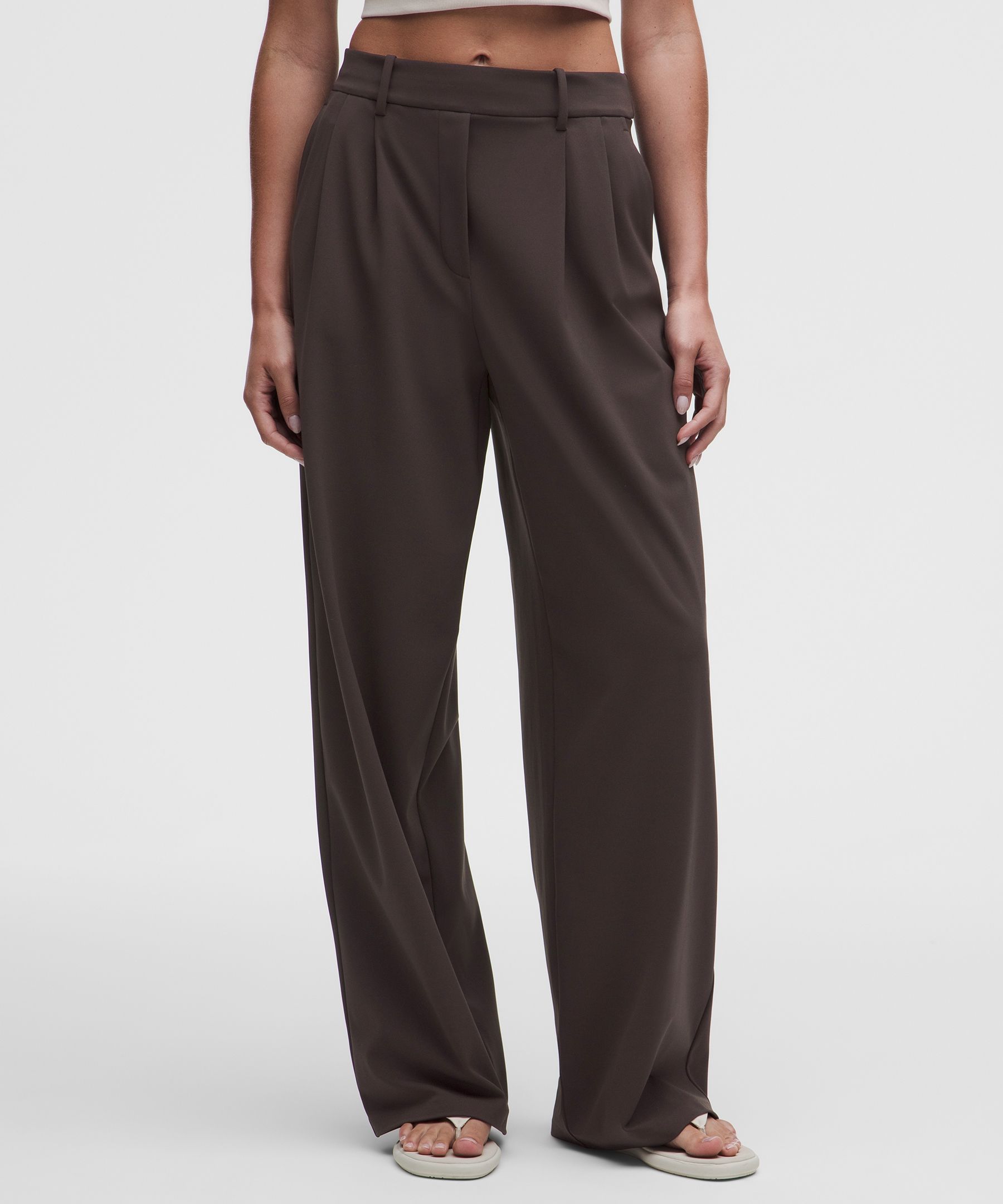 Pantalon habillé jambe large taille haute en Daydrift