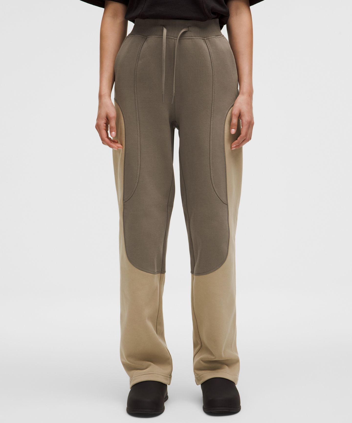 Женские брюки Lululemon Cotton Fleece Mid-Rise Straight-Leg Pant *Slnsh Collection, цвет: Дубовый — фото 2