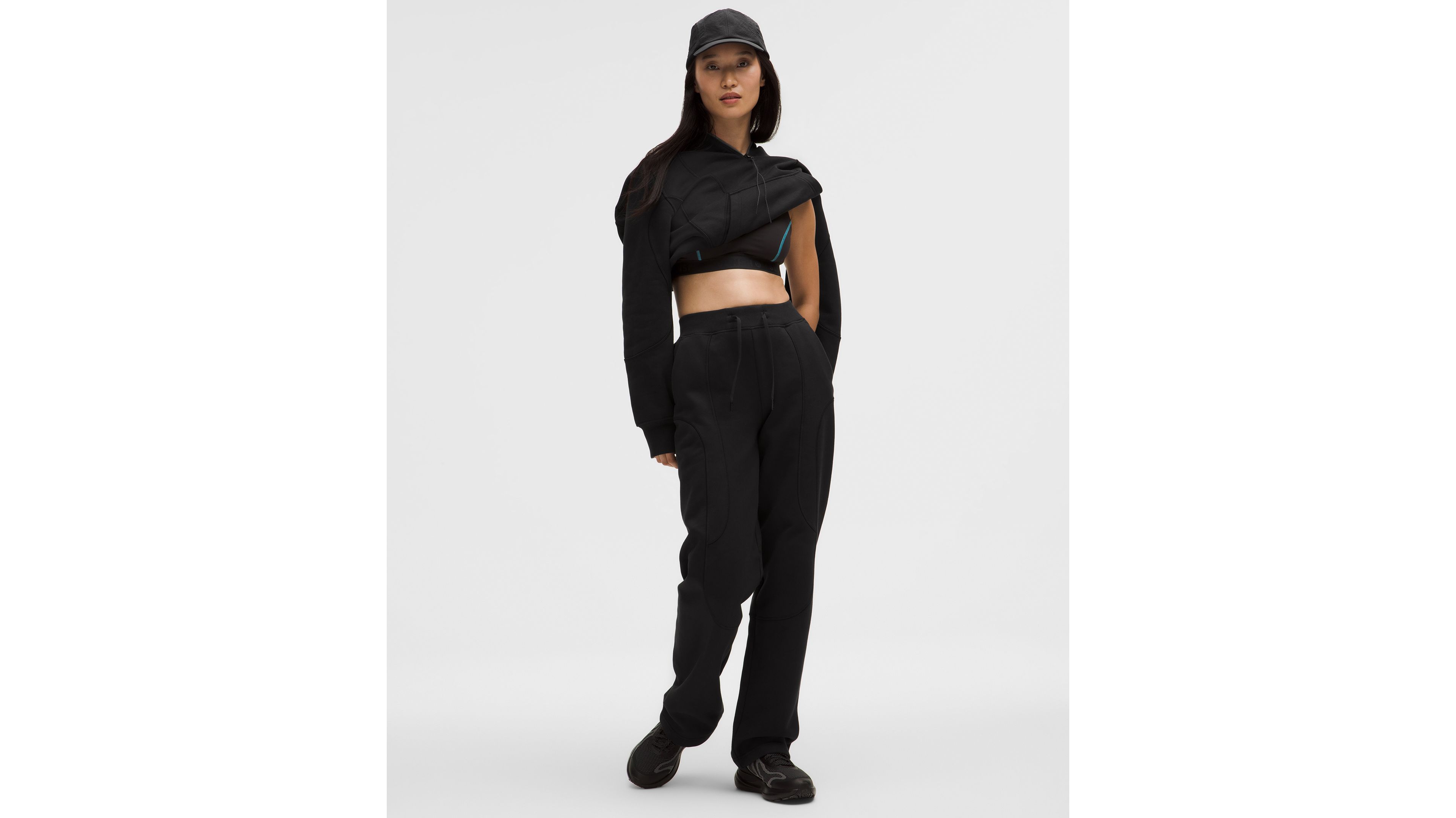 Cotton Fleece Mid-Rise Straight-Leg Pant *SLNSH Collection