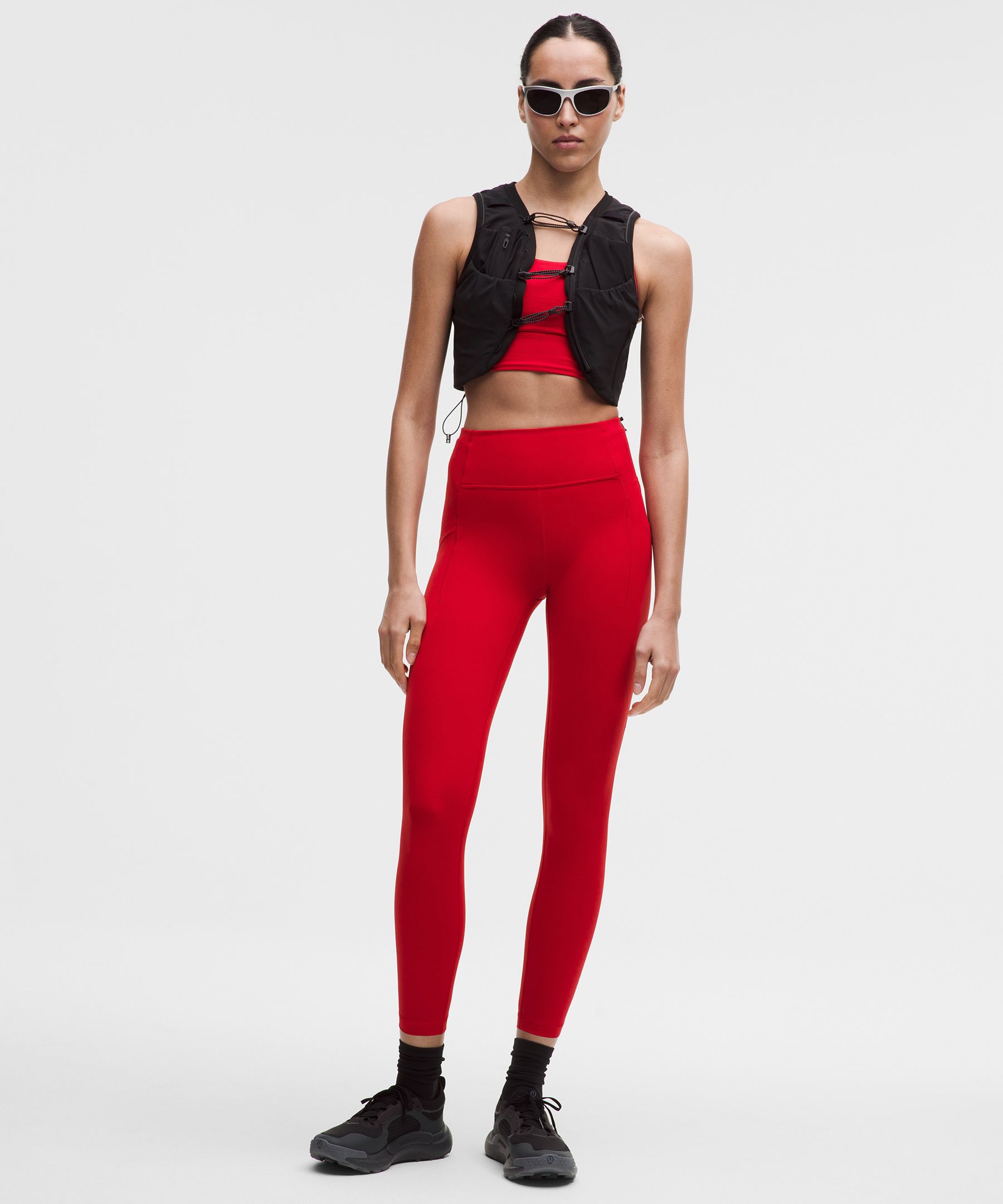 lululemon – Women’s Swift Speed High-Rise Tight Leggings – 25″ – Color Red/Neon – Size 12