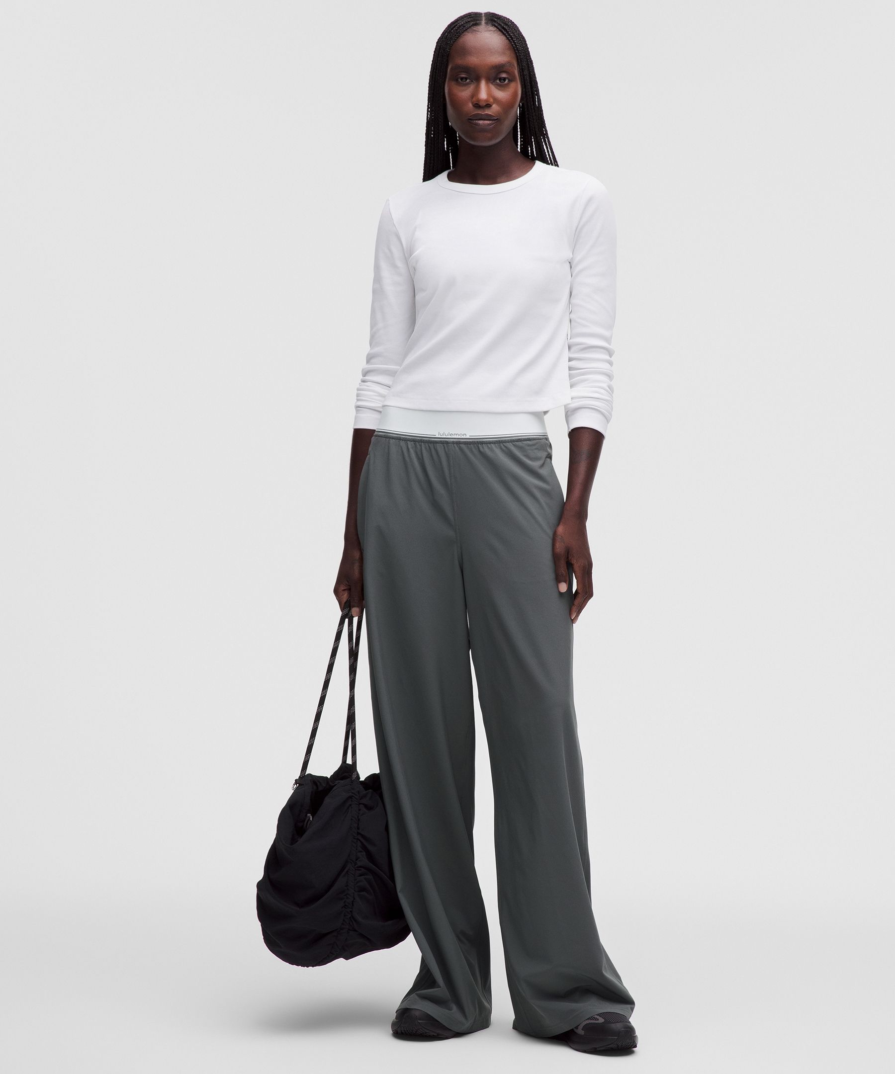 Swift High-Rise Wide-Leg Pant *Logo Waistband