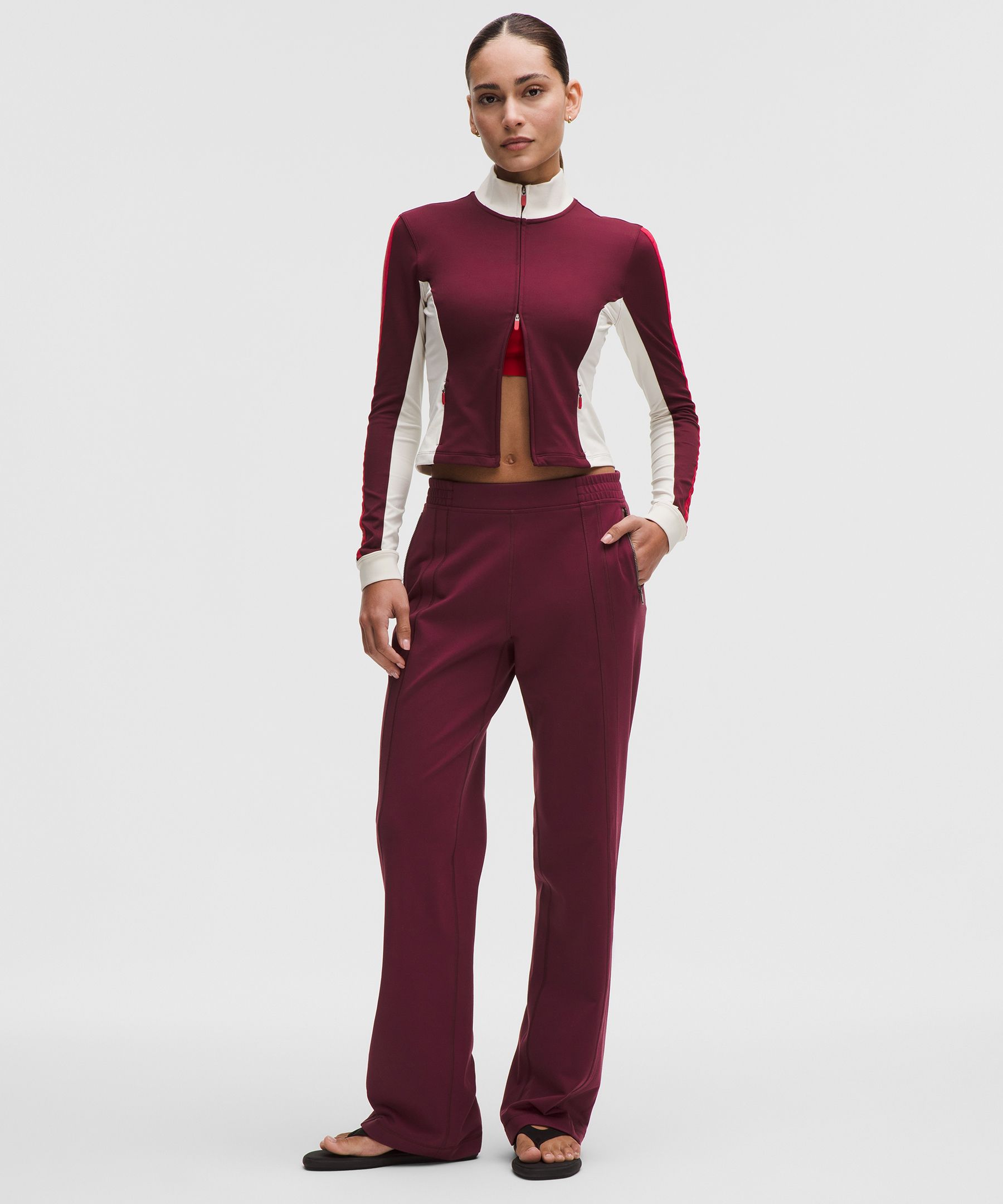 lululemon – Women’s Define Mid-Rise Track Pants Luon – Color Burgundy/Red – Size Small