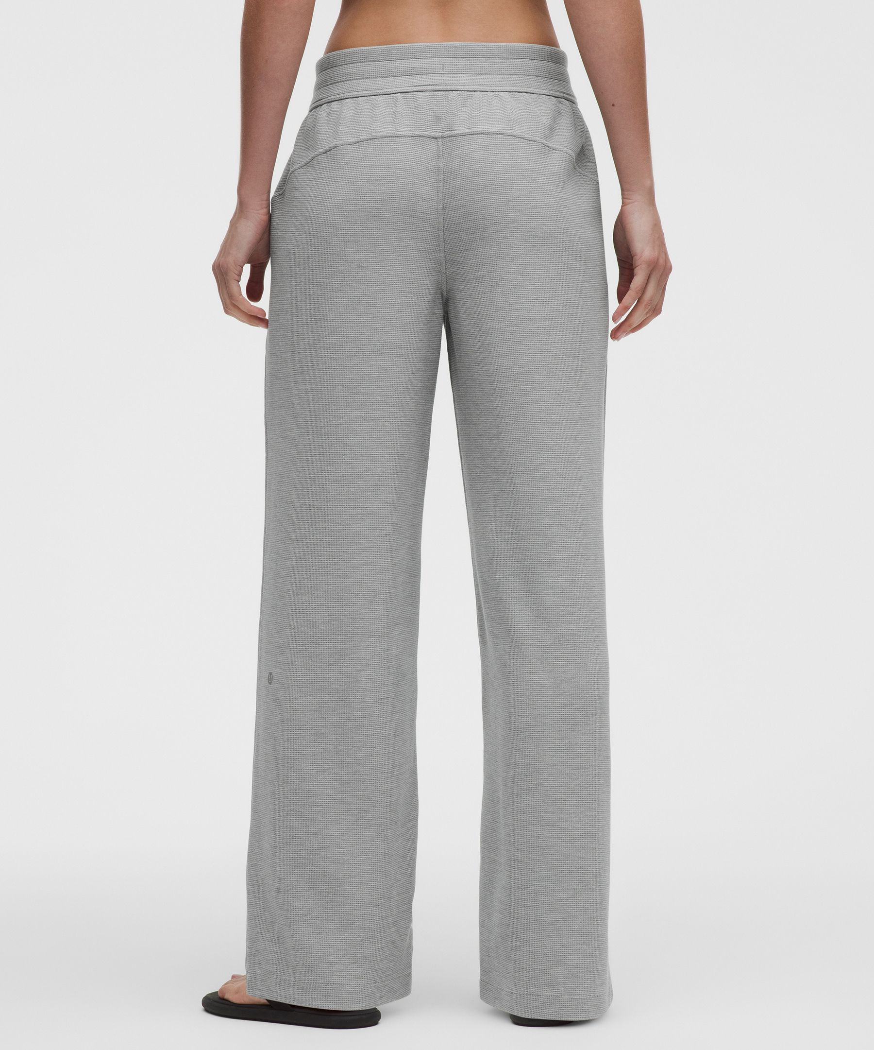 Scuba Mid-Rise Wide-Leg Pant *Waffle