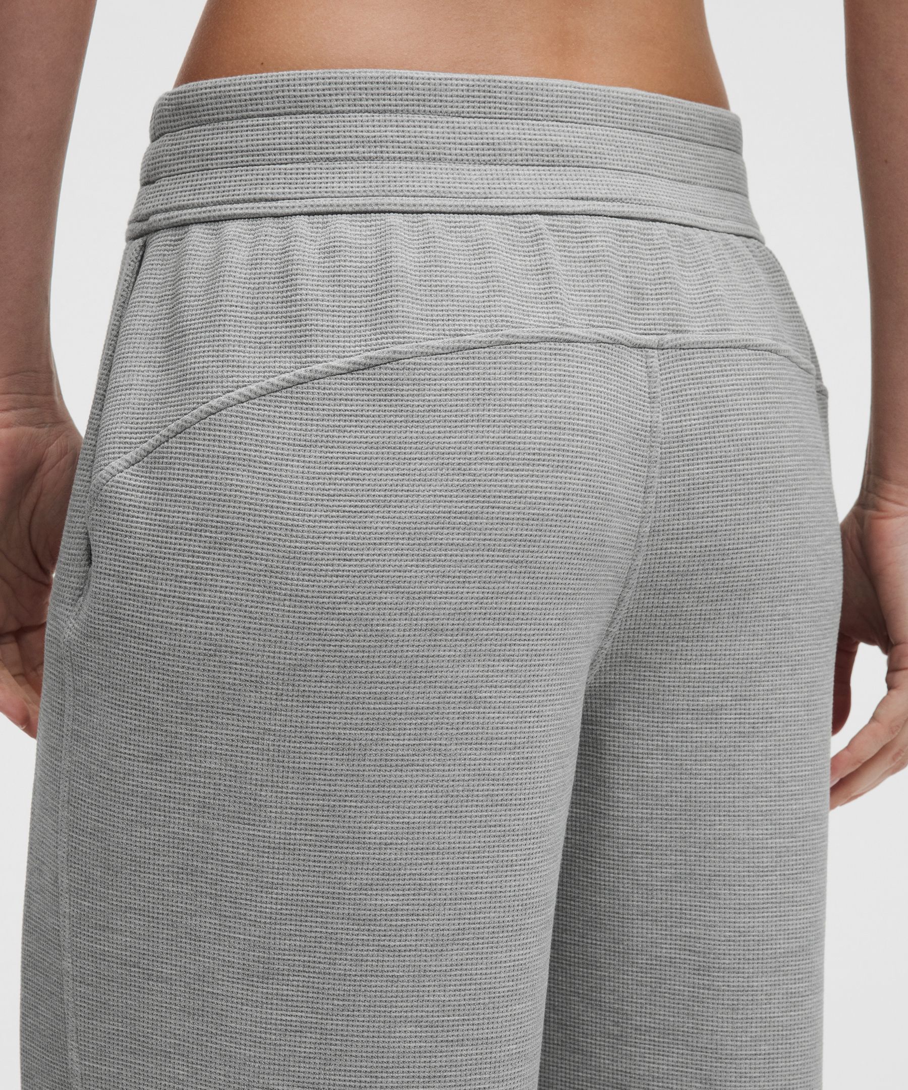 Scuba Mid-Rise Wide-Leg Pant *Waffle