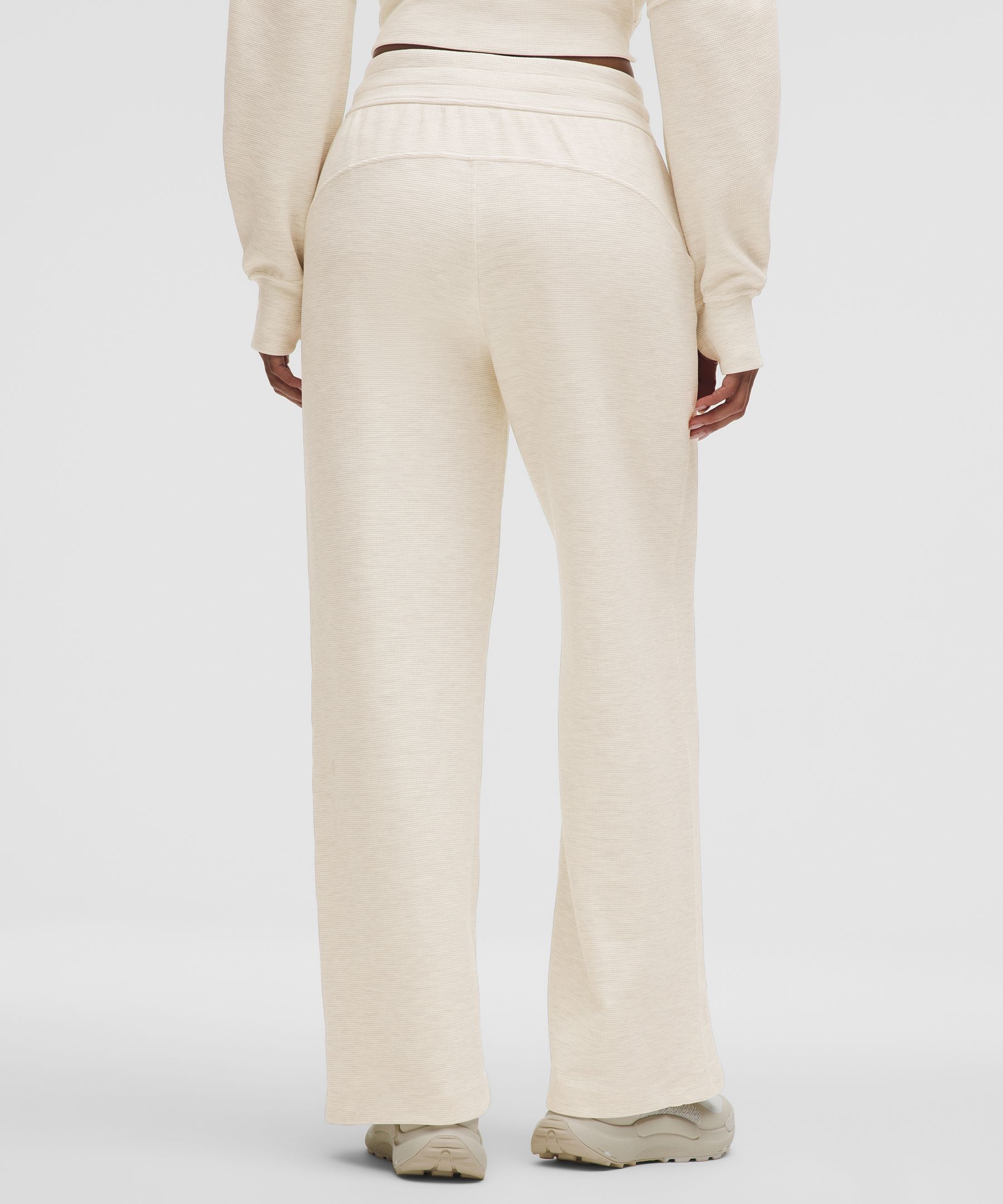 Scuba Mid-Rise Wide-Leg Pant *Waffle