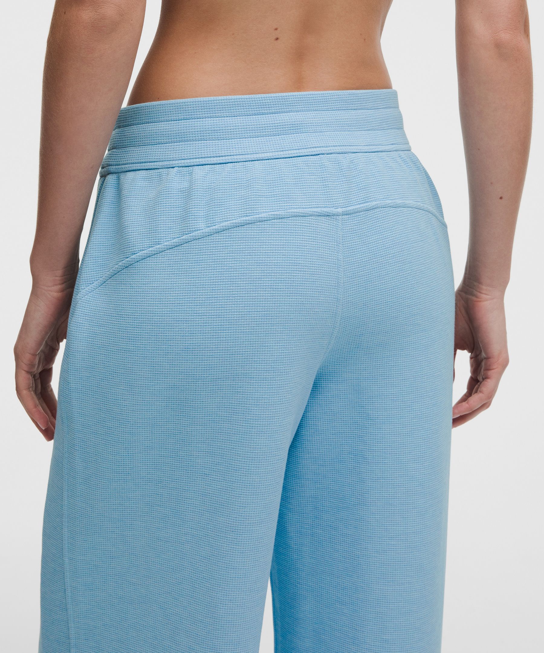 Scuba Mid-Rise Wide-Leg Pant *Waffle