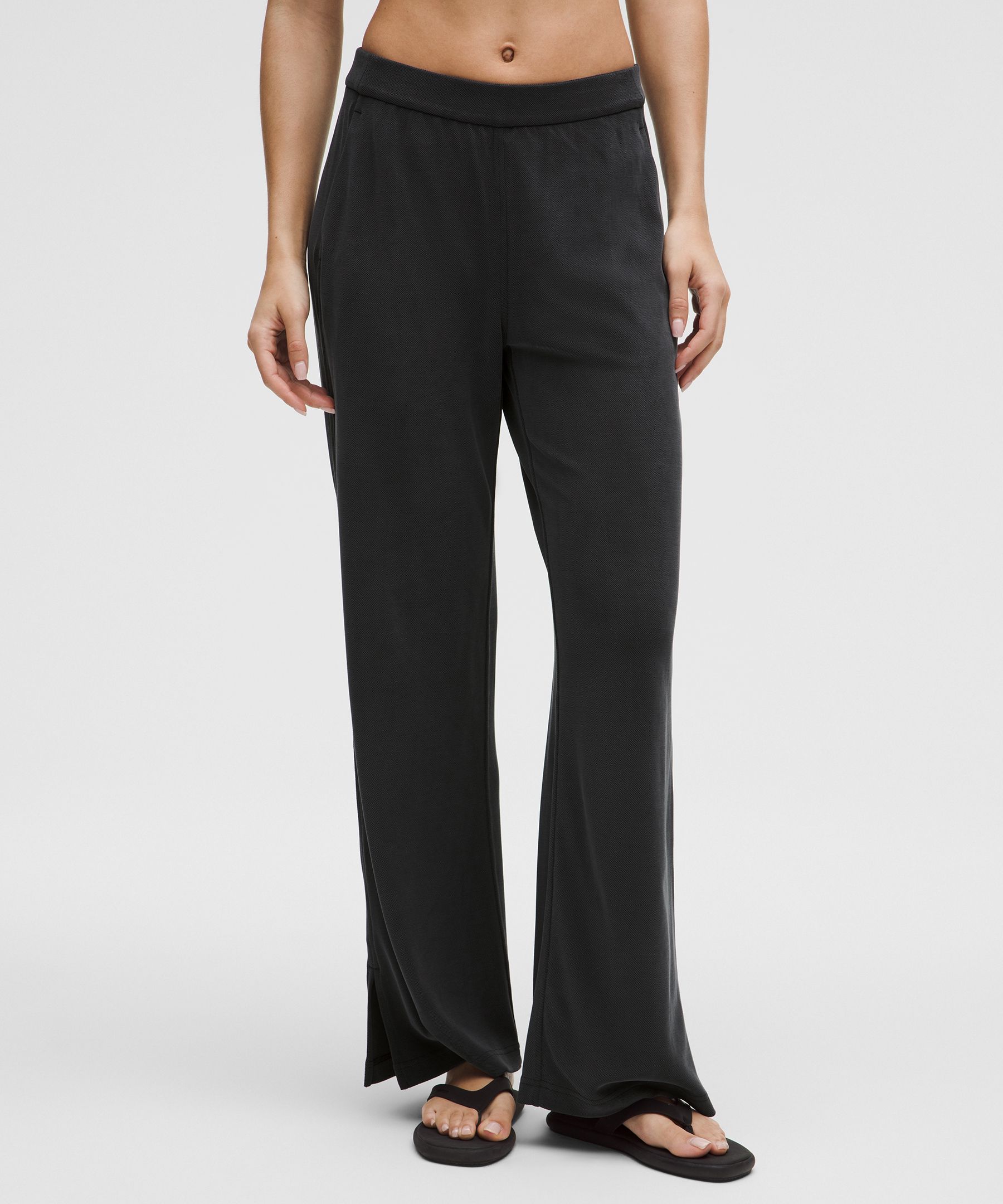 Softstreme High-Rise Wide-Leg Pique Pant Regular