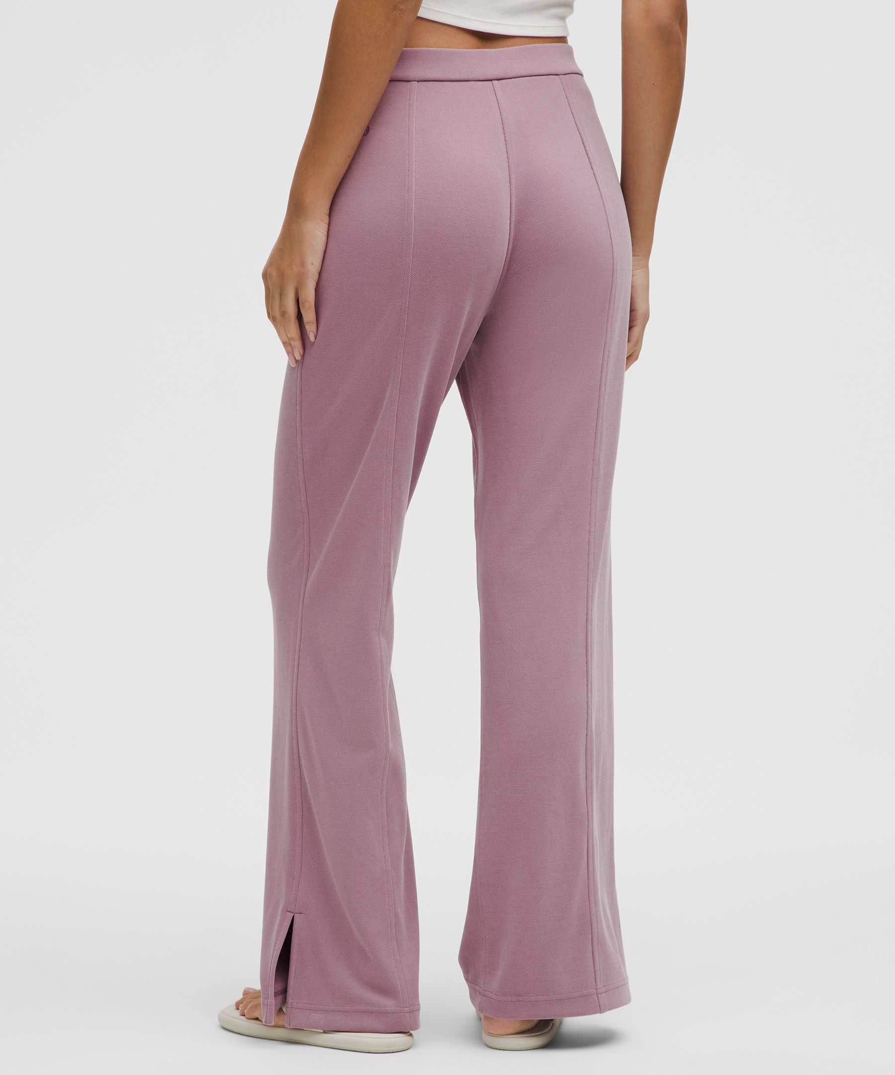 Lululemon Softstreme High-rise Wide-leg Pique Pants Regular