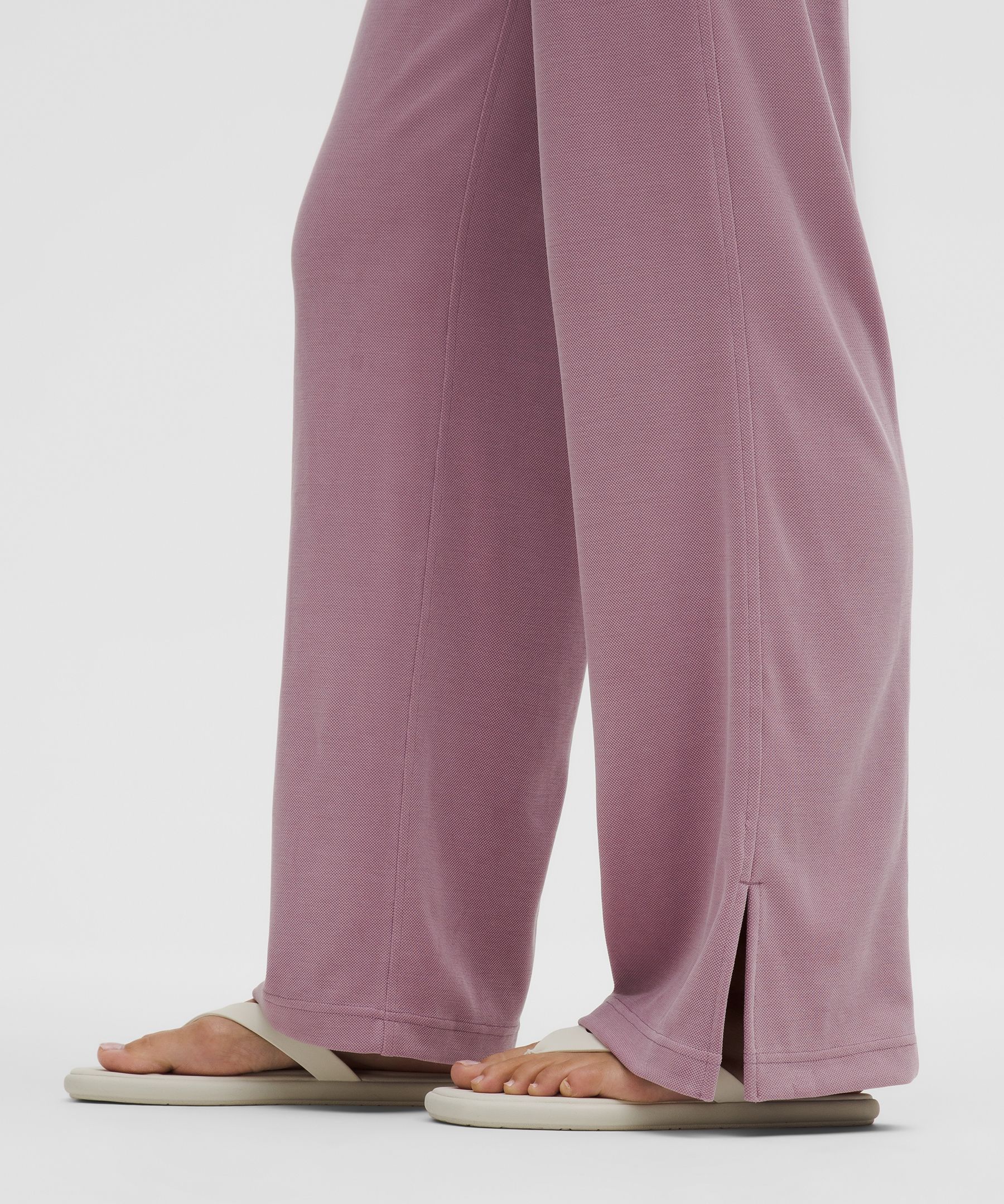 Lululemon Softstreme High-rise Wide-leg Pique Pants Regular