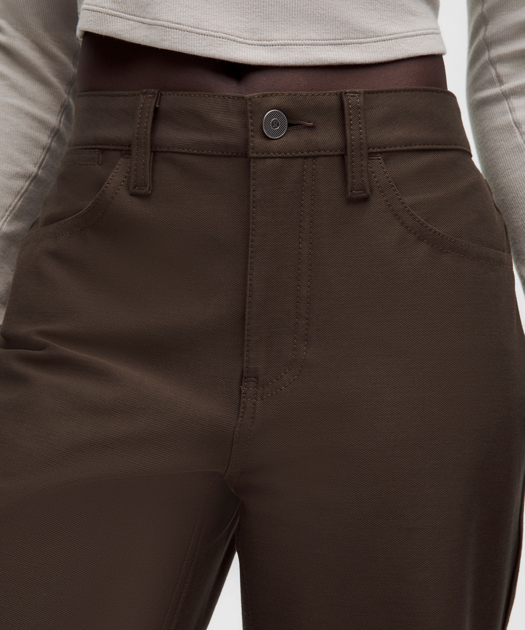Pantalon EasyFive taille mi-haute &agrave; coupe droite d&eacute;contract&eacute;e *Standard