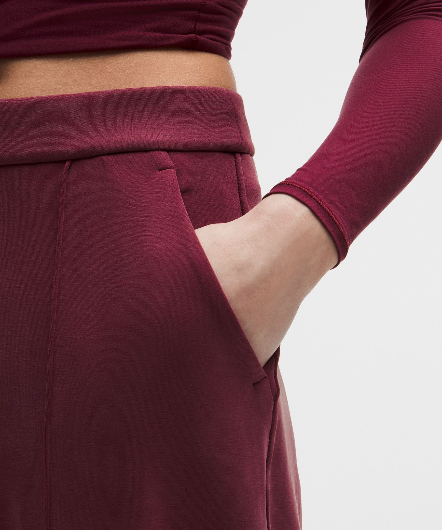 Brushed Softstreme Pintuck High-Rise Wide-Leg Pant *Regular