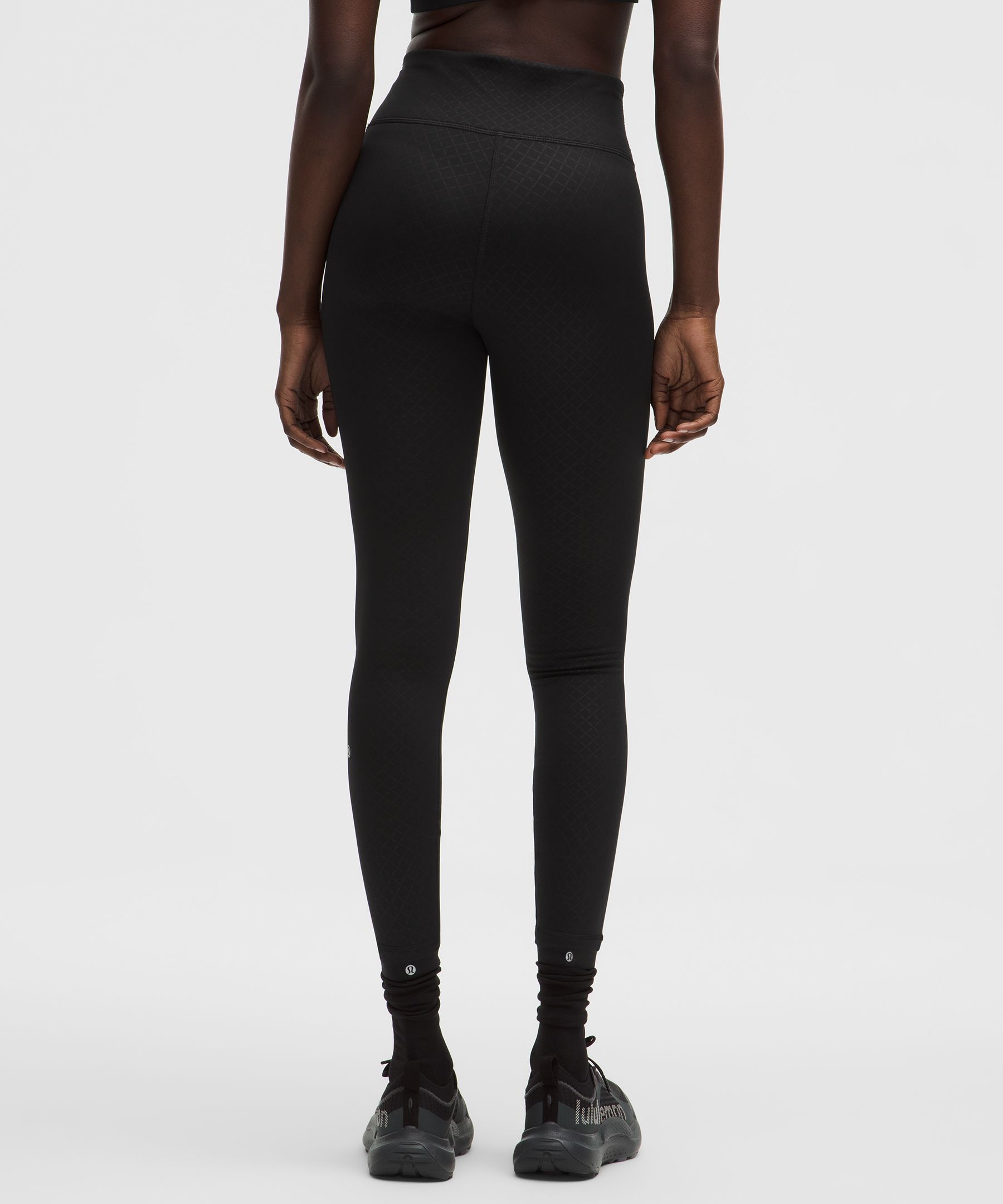 Lululemon Fleece High-rise Running Tight 25" In Black
