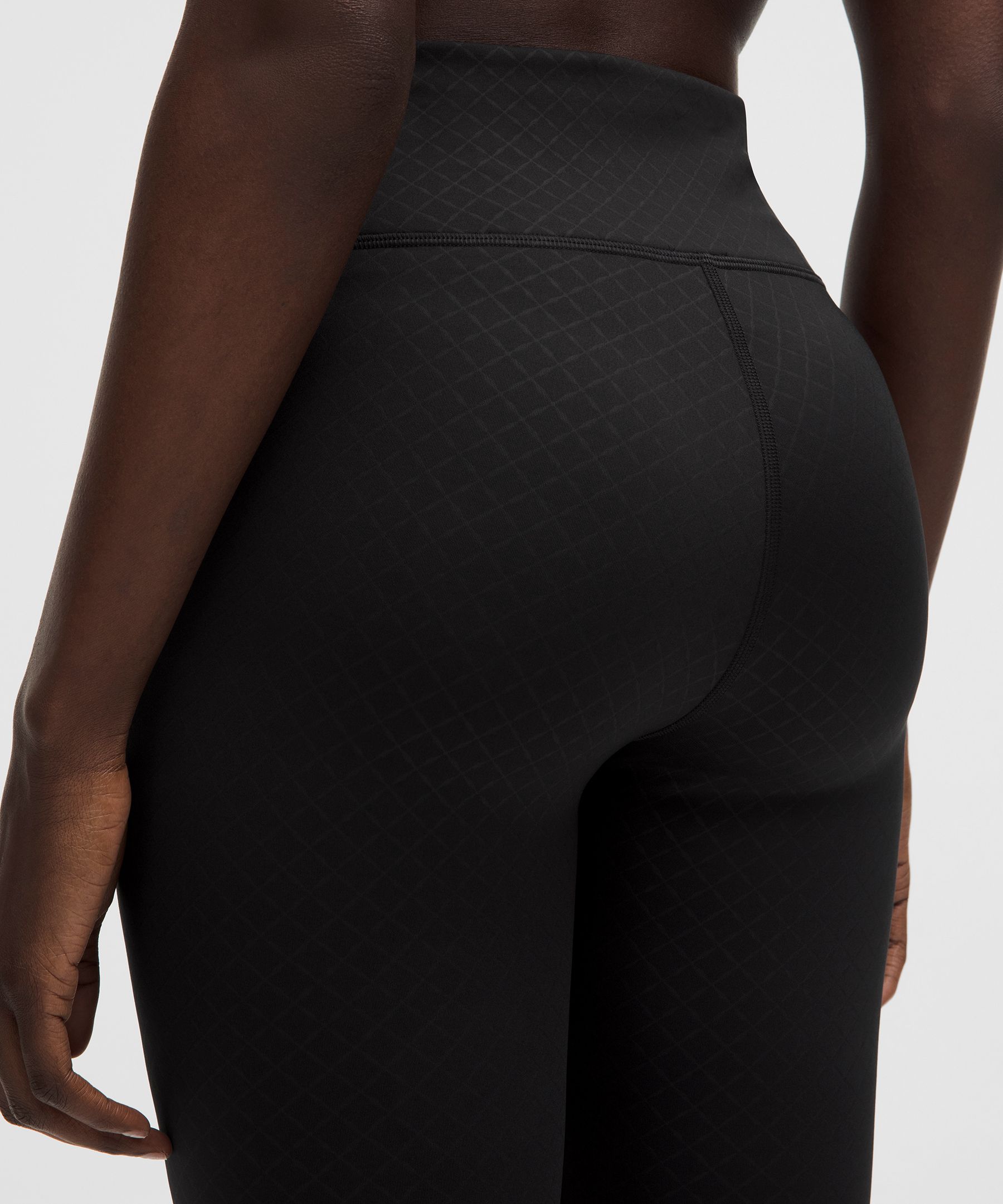 Lululemon Fleece High-rise Running Tight 25" In Black