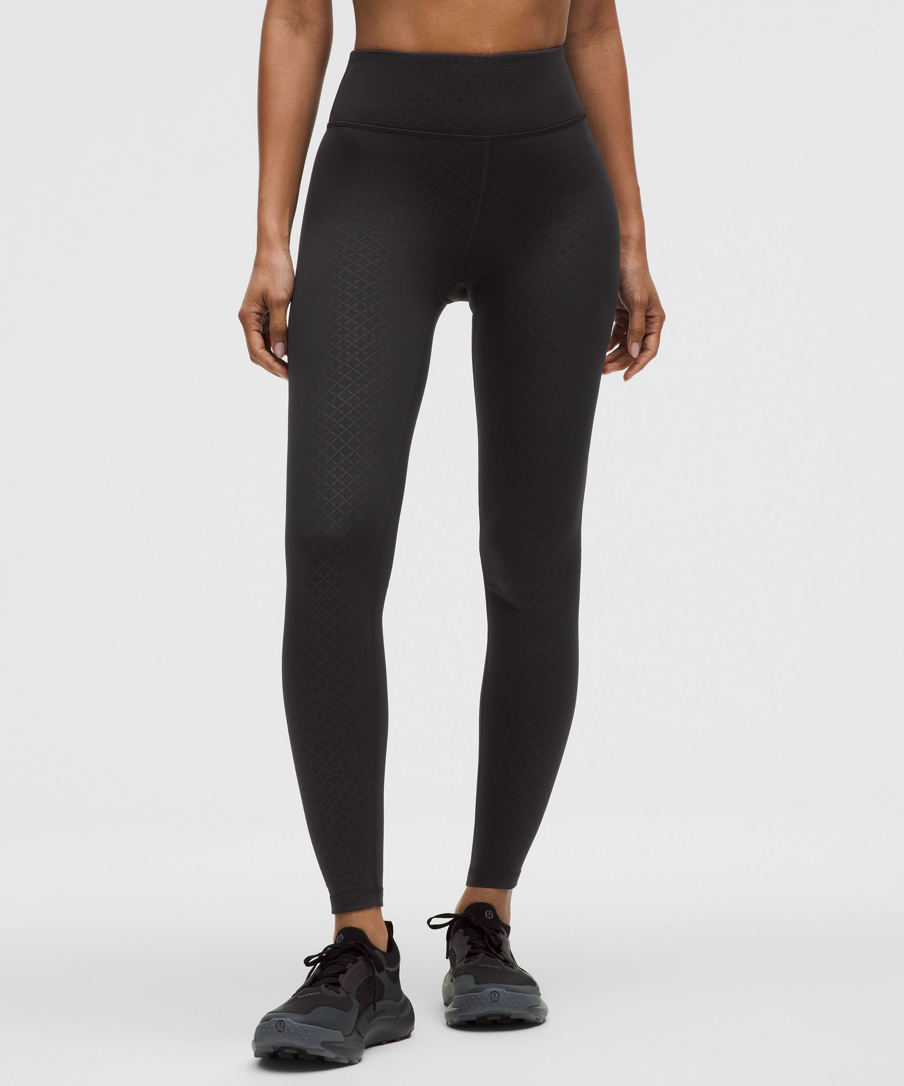 Lululemon Fleece High-rise Running Tight 28" In Black
