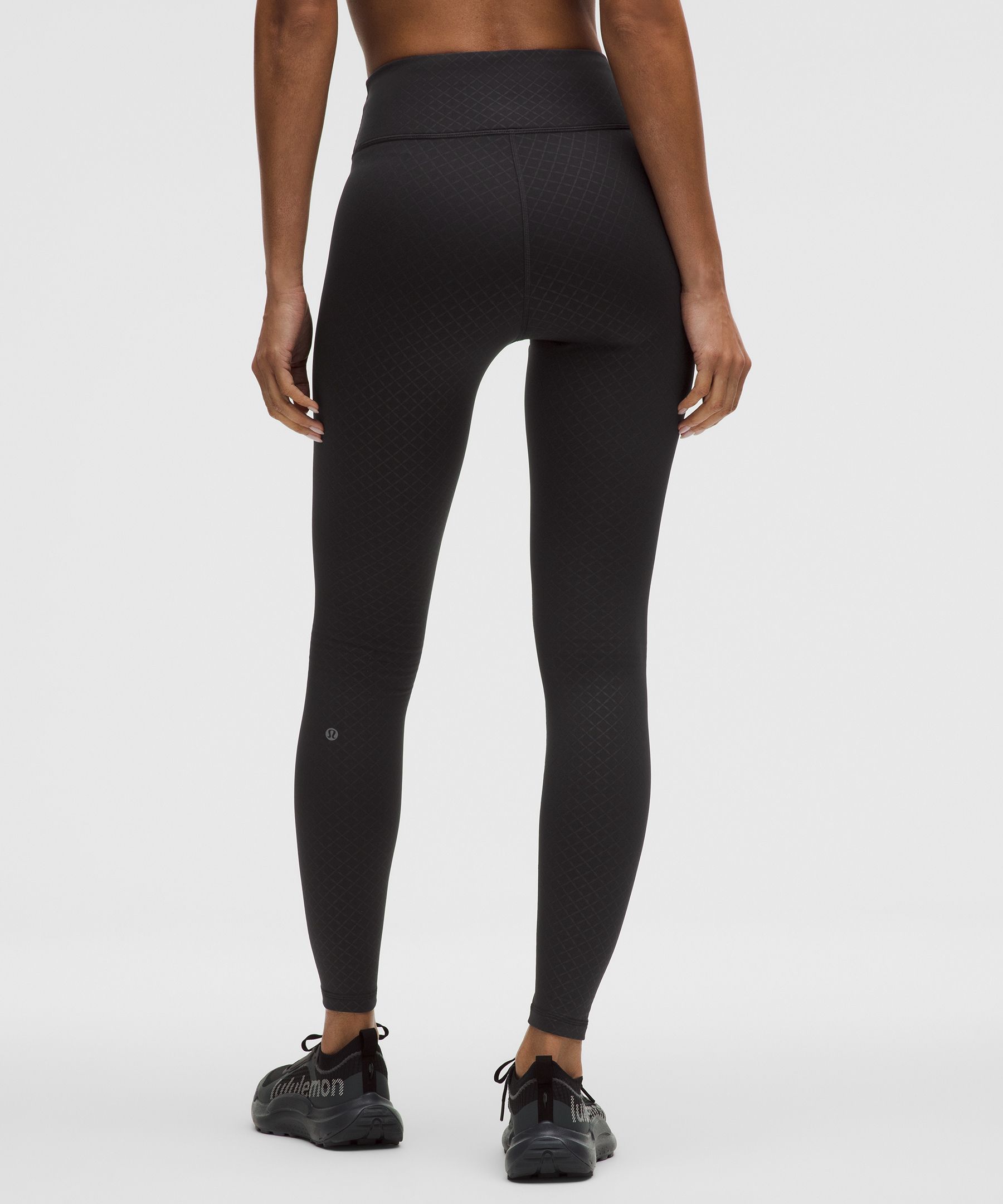 Lululemon Fleece High-rise Running Tight 28" In Black
