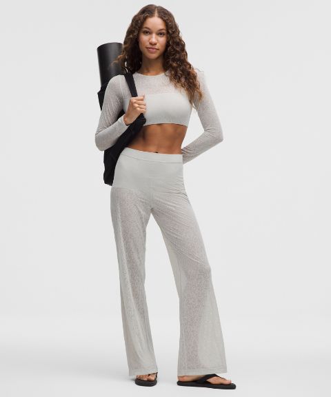 Lululemon Paisley Lace Jacquard High-Rise Flared Pant