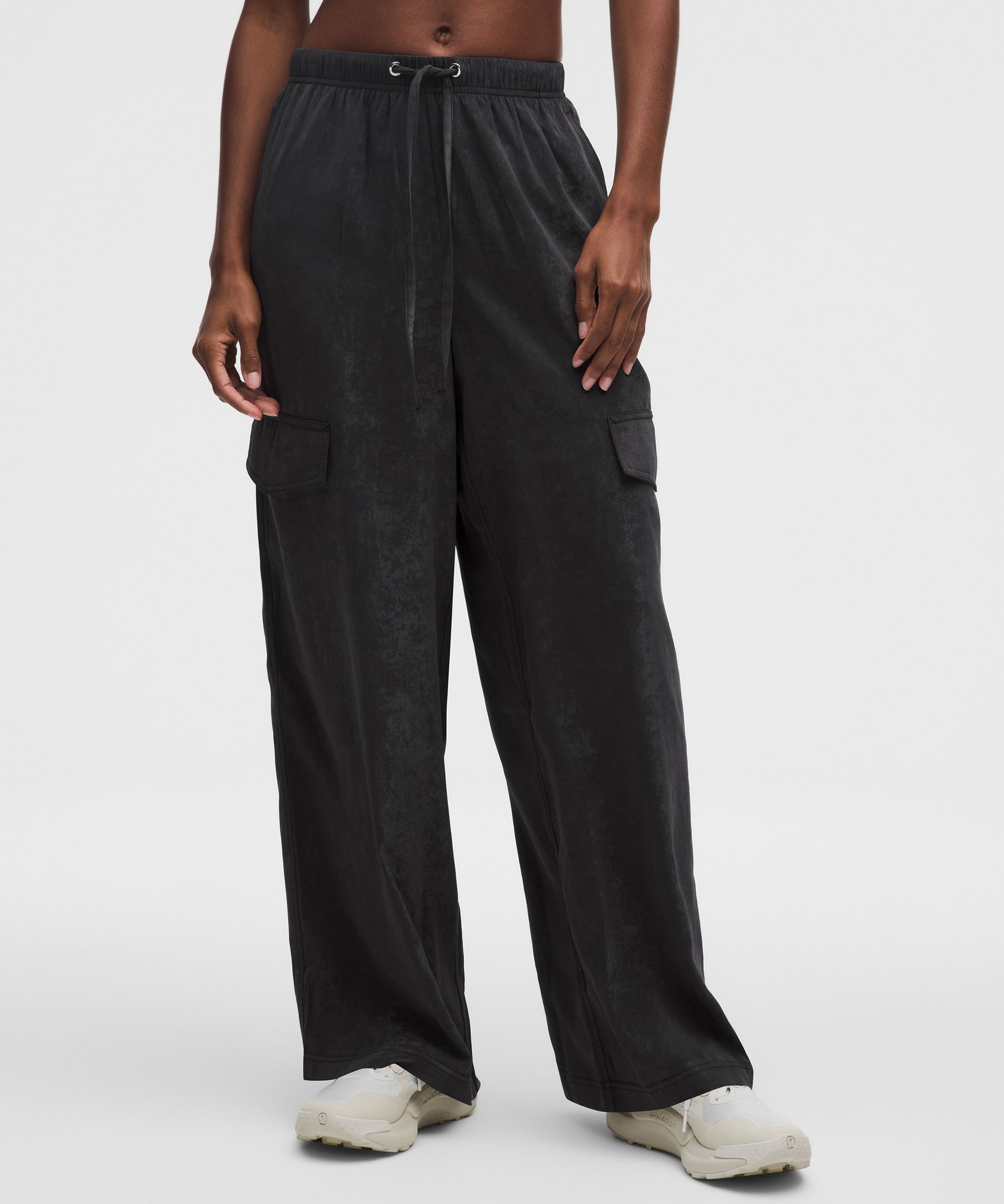 Lululemon Matte Satin Relaxed-fit Mid-rise Cargo Pant