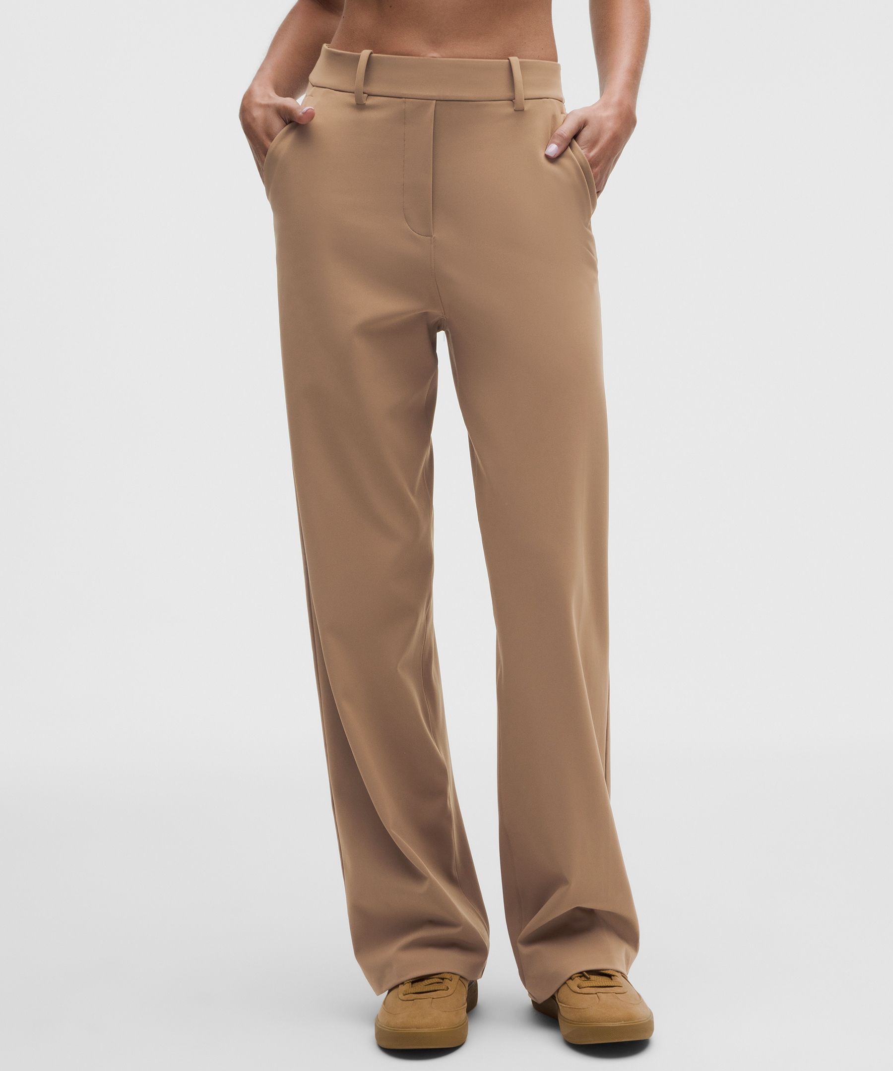Pantalon habillé jambe droite taille haute en Daydrift