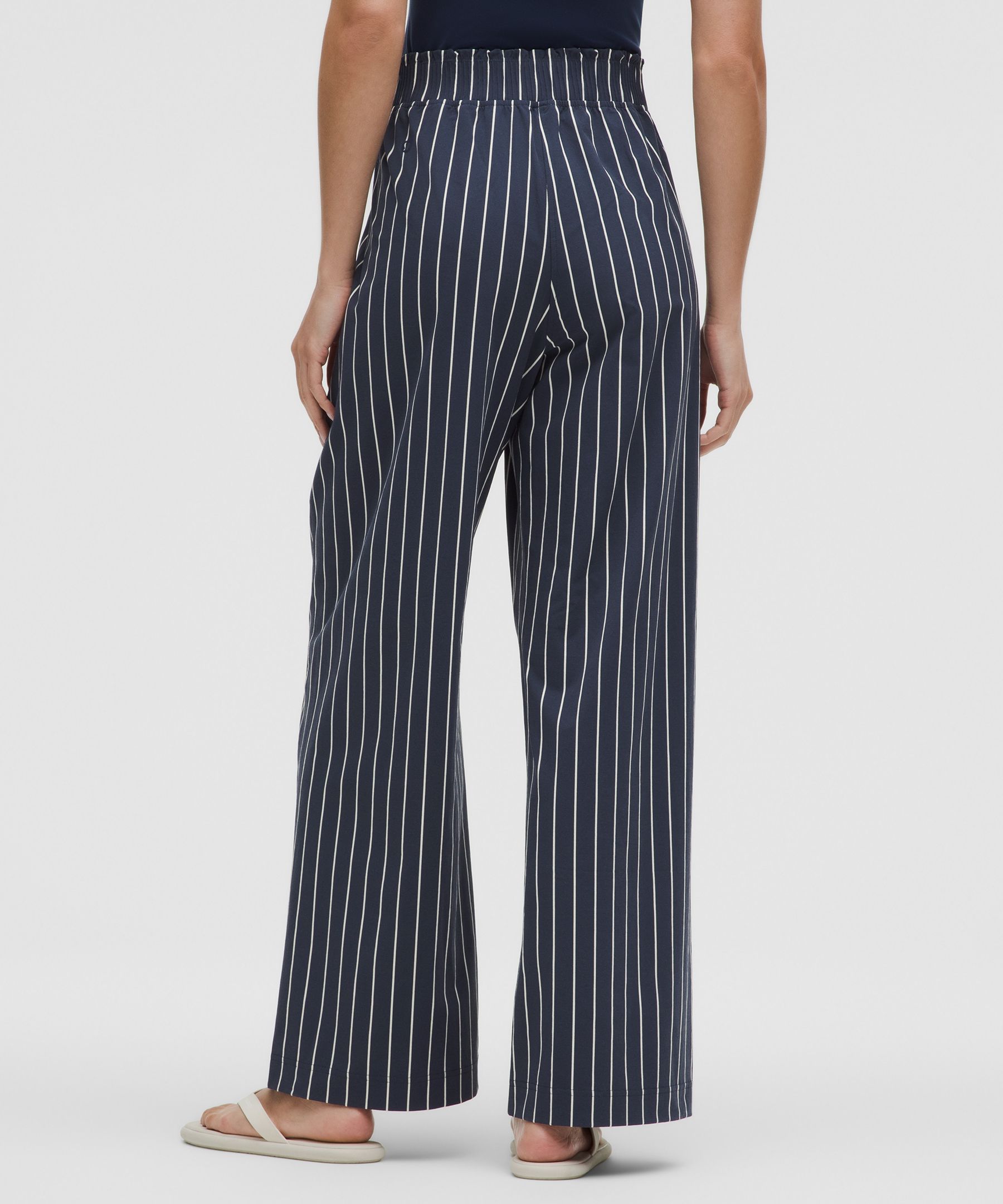 Shop Lululemon Stretch Woven Ruffle-waist Wide-leg Pant