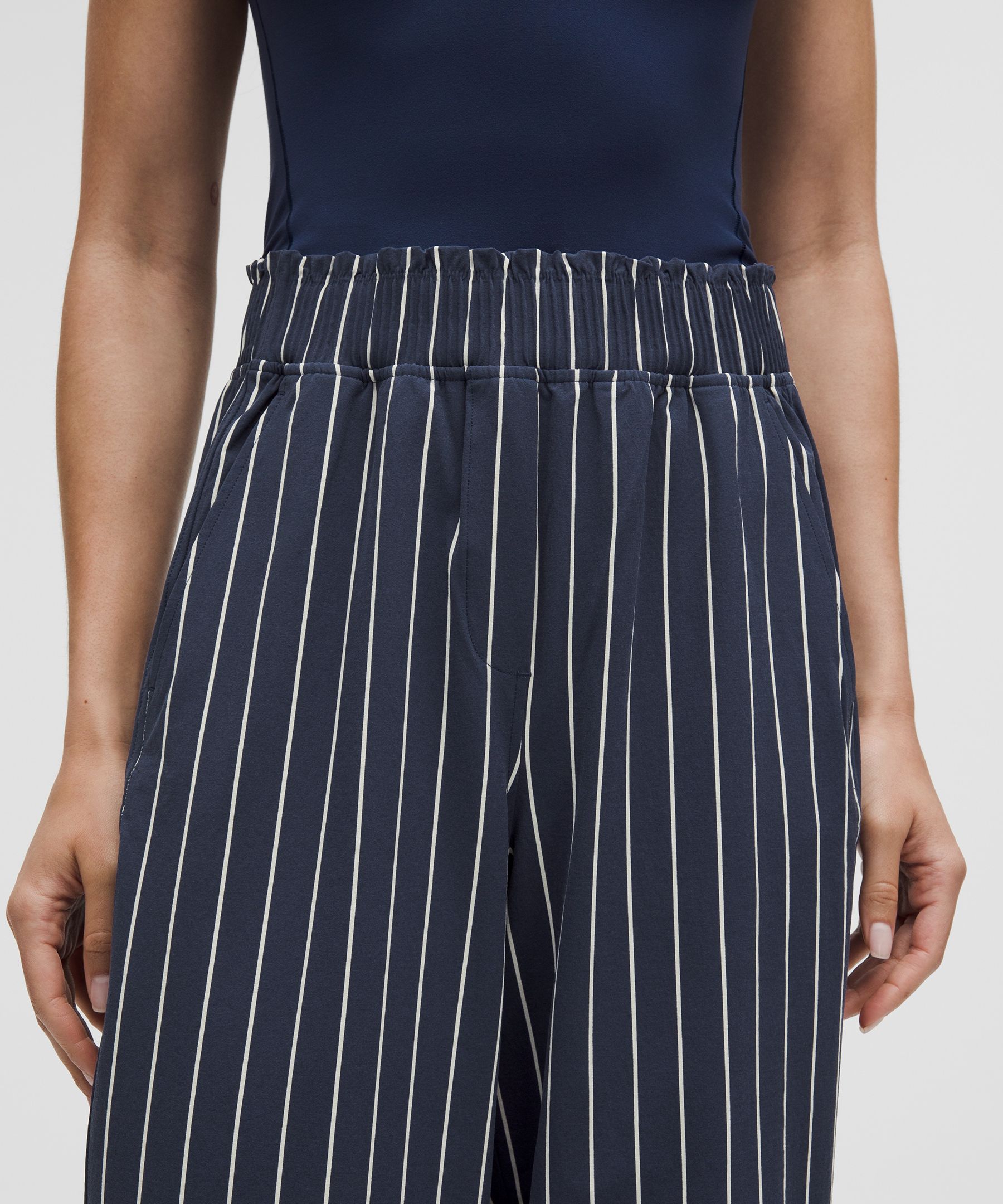 Shop Lululemon Stretch Woven Ruffle-waist Wide-leg Pant