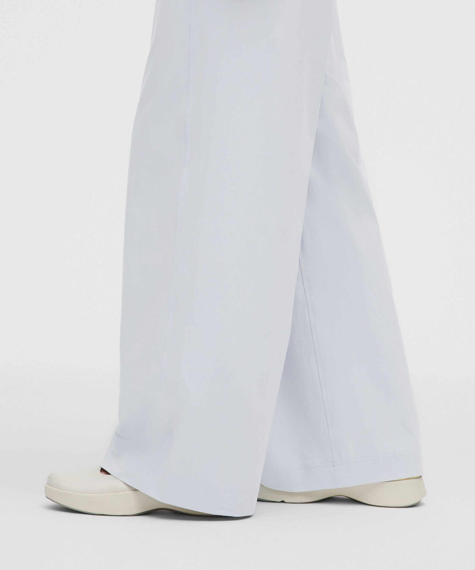 Stretch Woven Ruffle-Waist 闊腿褲 *亞洲剪裁