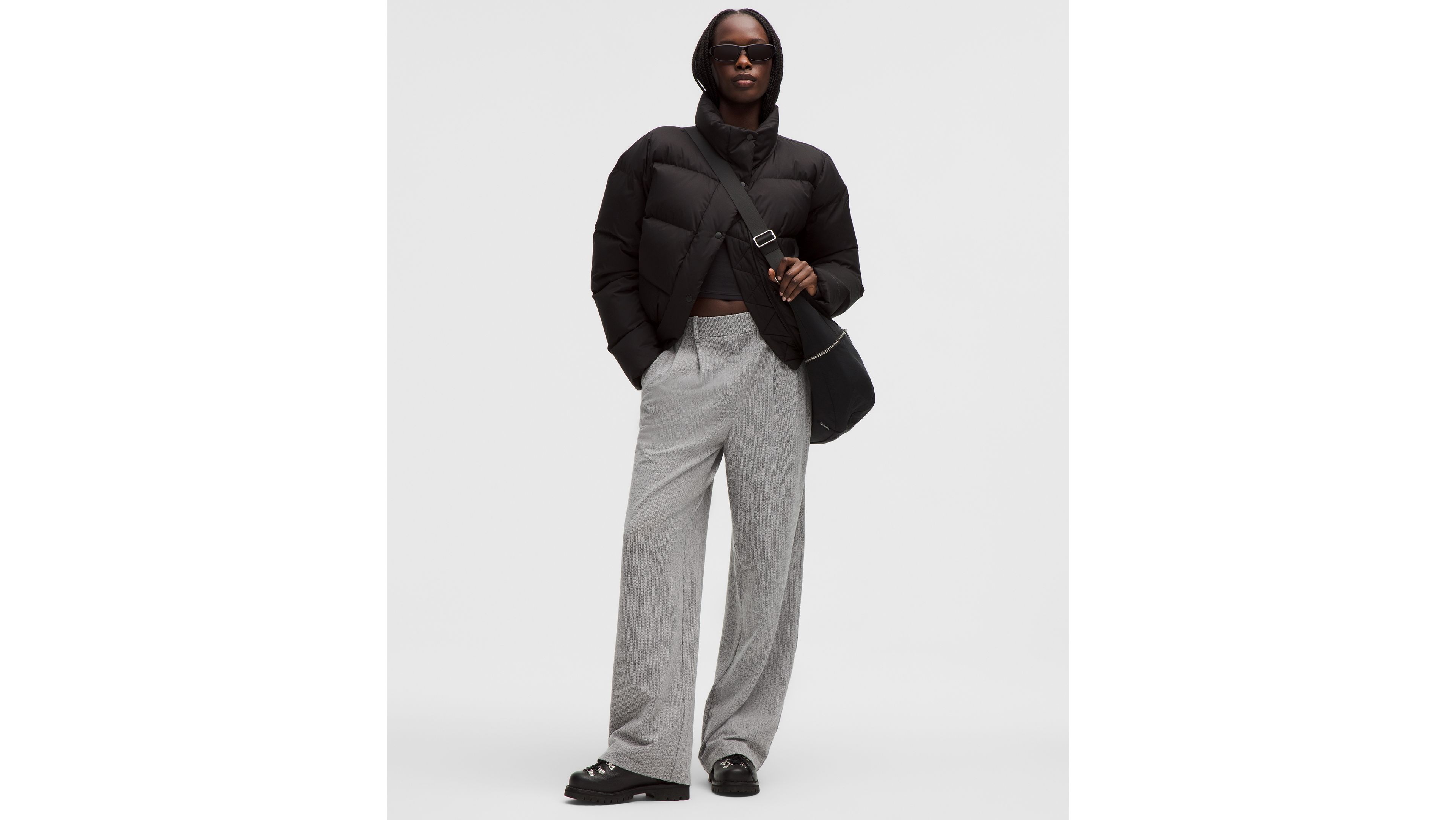 Daydrift High-Rise Wide-Leg Trouser Regular *Herringbone