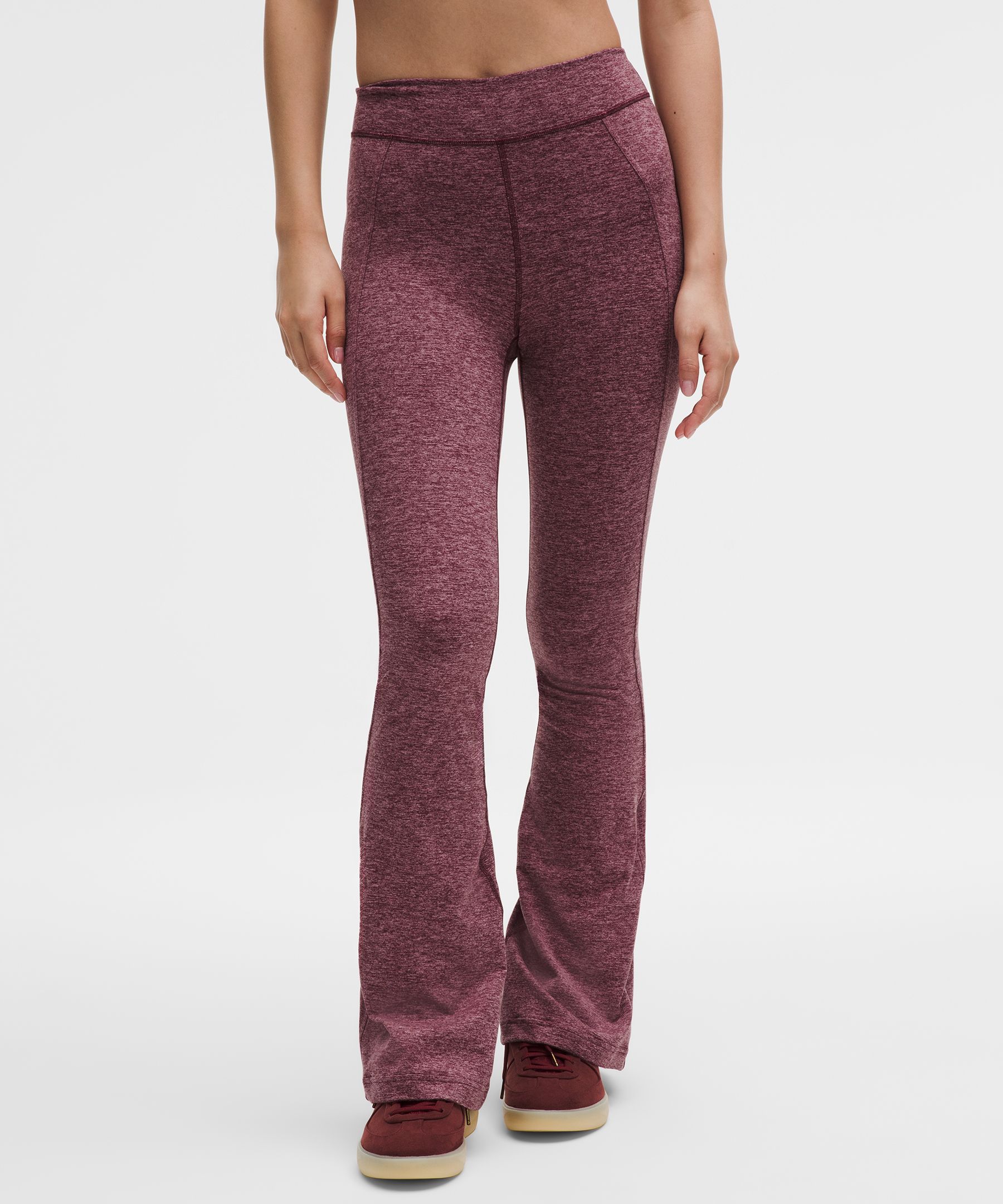 ニューイヤー Softy Suedey ハイライズ スプリットヘム フレアパンツ